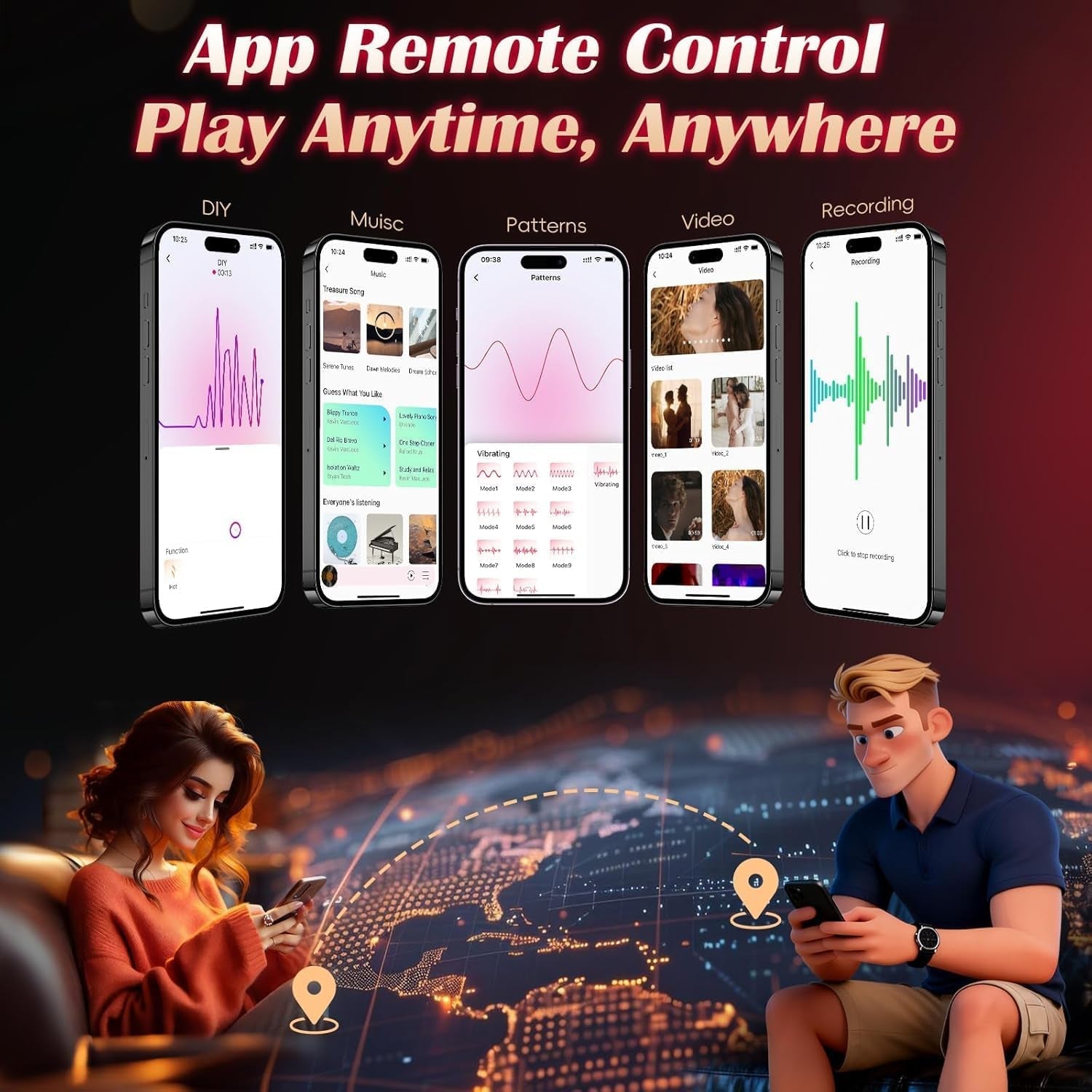 LongLine App Couples Vibrator | 10 Modes, Remote - Vixen Adult Playroom