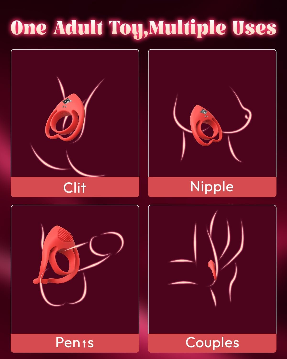 LoveLock Vibrating Cock Ring with Clitoral Stimulator - Vixen | Nova Network
