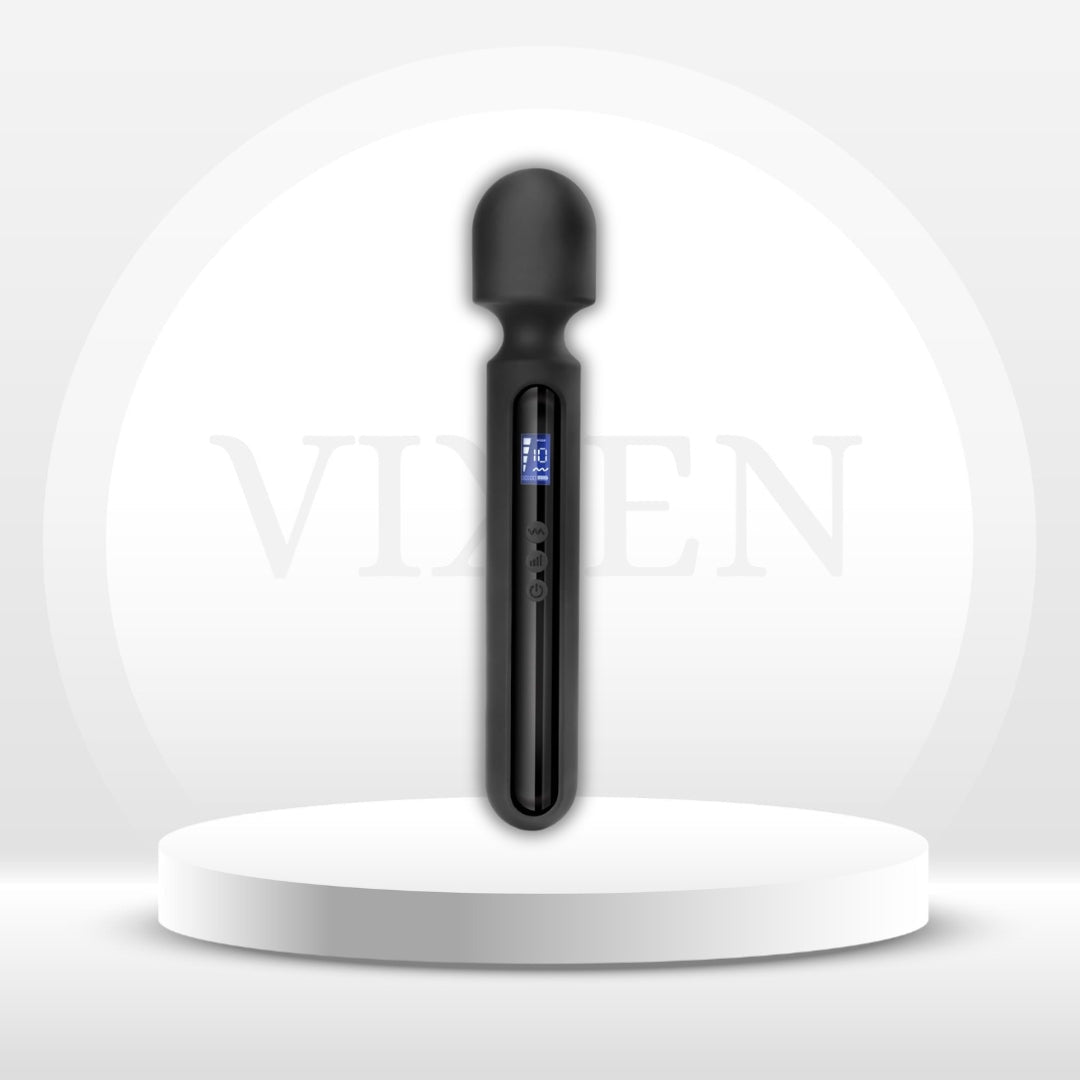 LumaWand 12" Premium Wand Vibrator with LCD Display - Vixen Adult Playroom