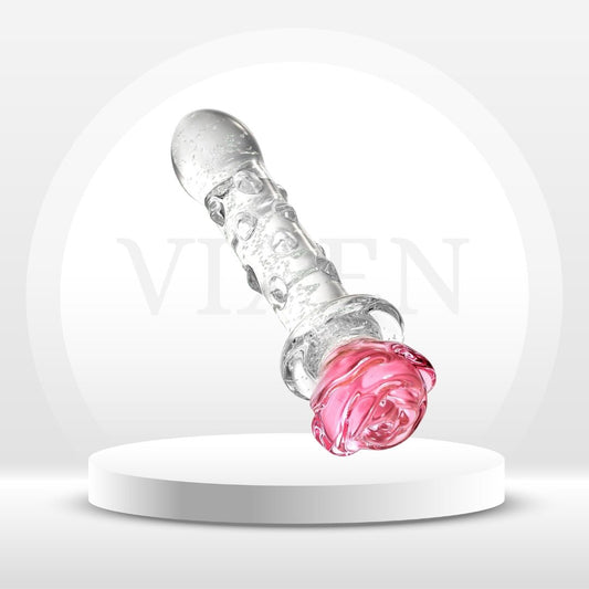 LumiRose Stimulating Beads Glass Plug - Vixen | Nova Network