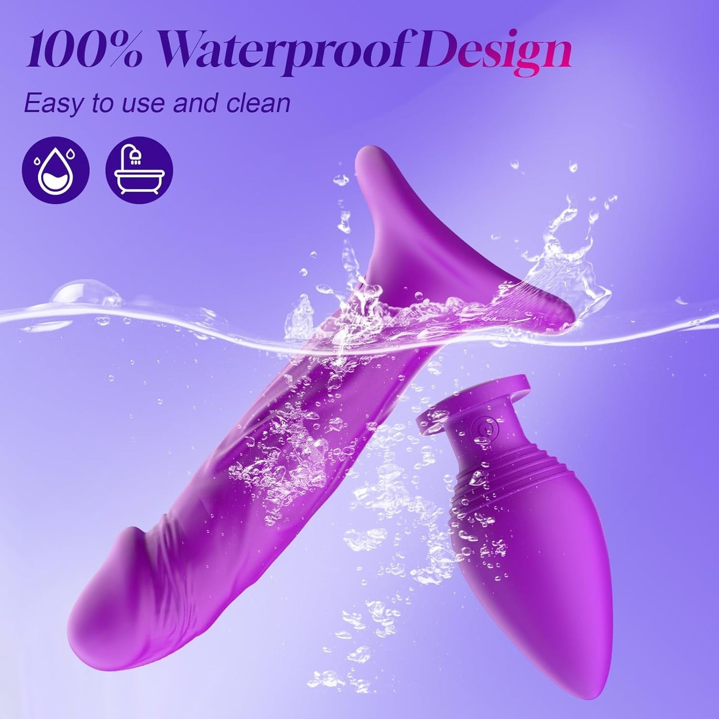 LureLock Dual-Ended Vibrating Dildo & Anal Plug Wand - Vixen | Nova Network