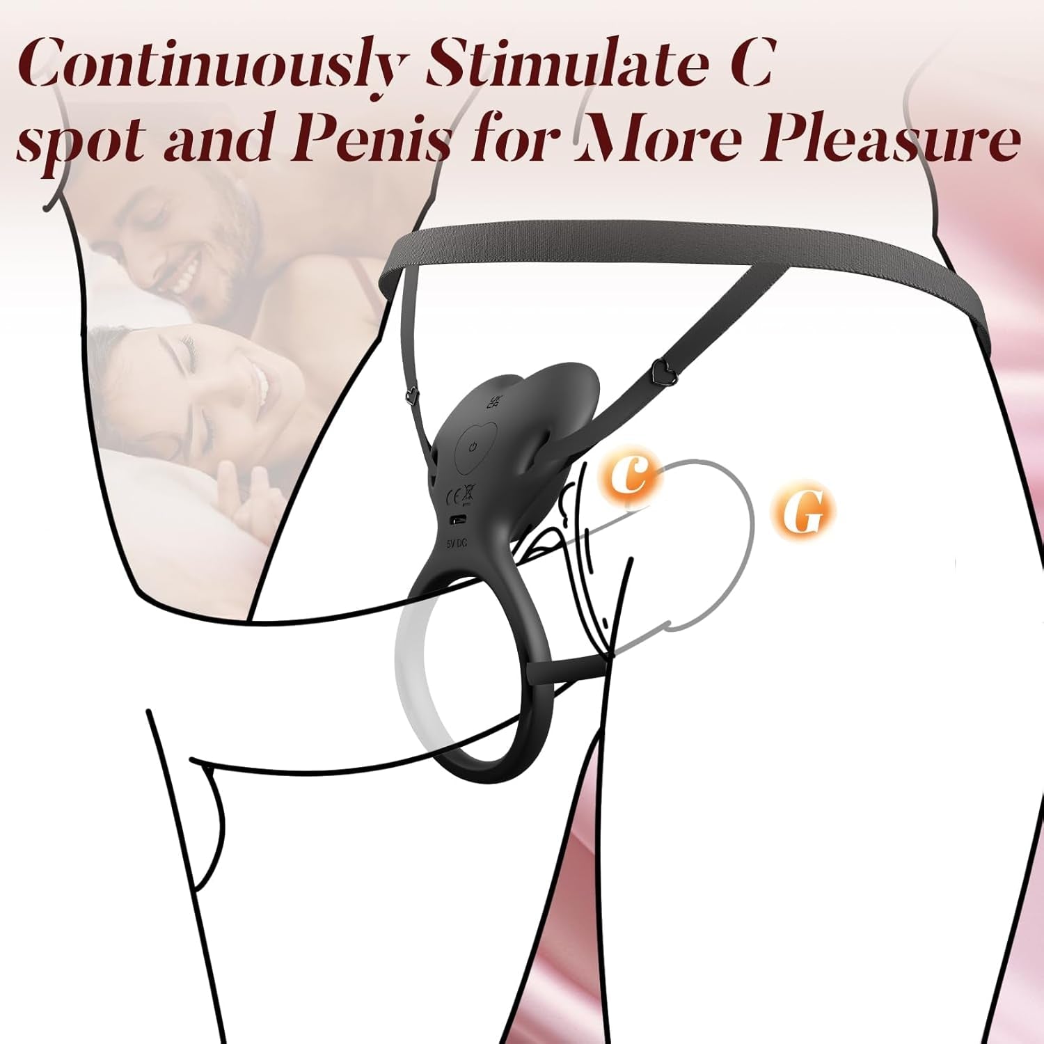 LureLoop Wearable Vibrating Cock Ring Clit Stimulator - Vixen | Nova Network