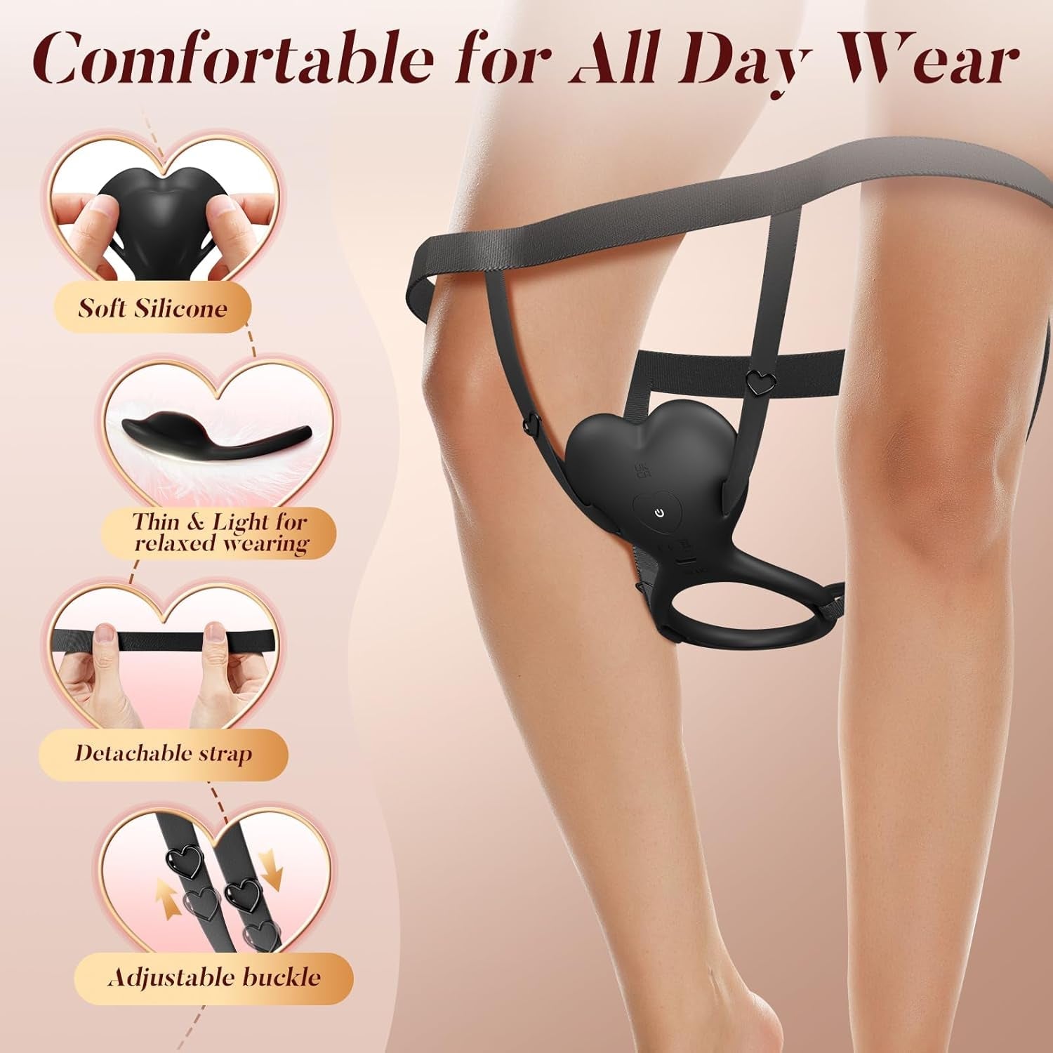 LureLoop Wearable Vibrating Cock Ring Clit Stimulator - Vixen | Nova Network