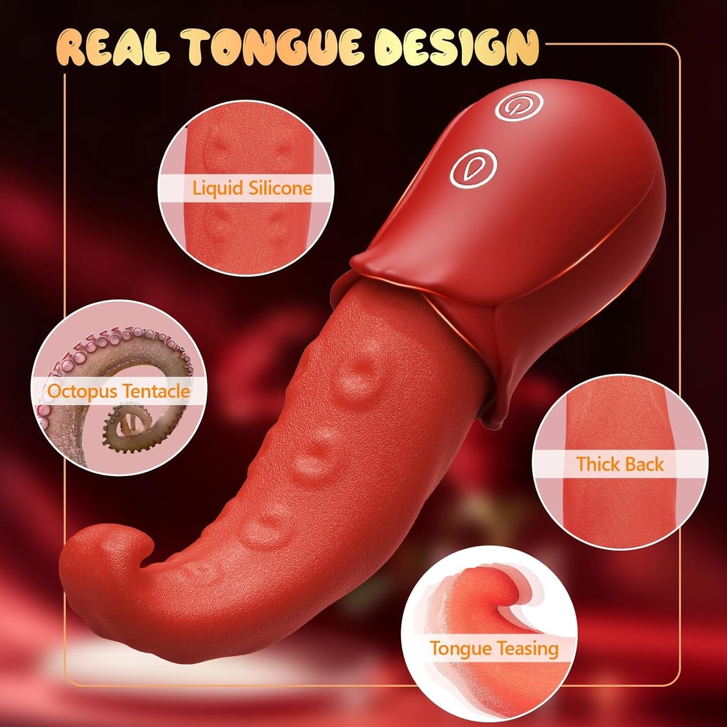 LushFlick Tongue Rose G - Spot Vibrator - Vixen | Nova Network