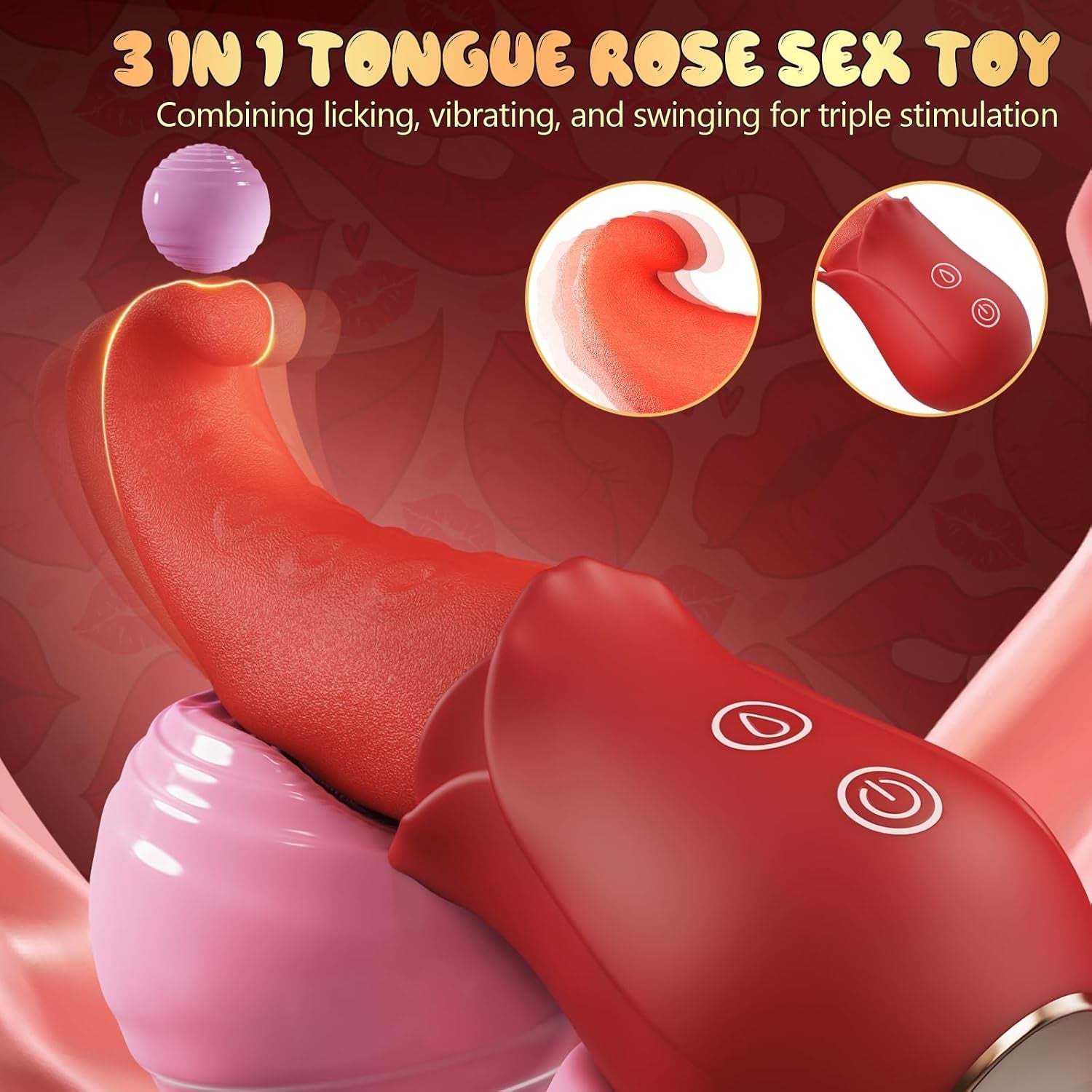 LushFlick Tongue Rose G - Spot Vibrator - Vixen | Nova Network