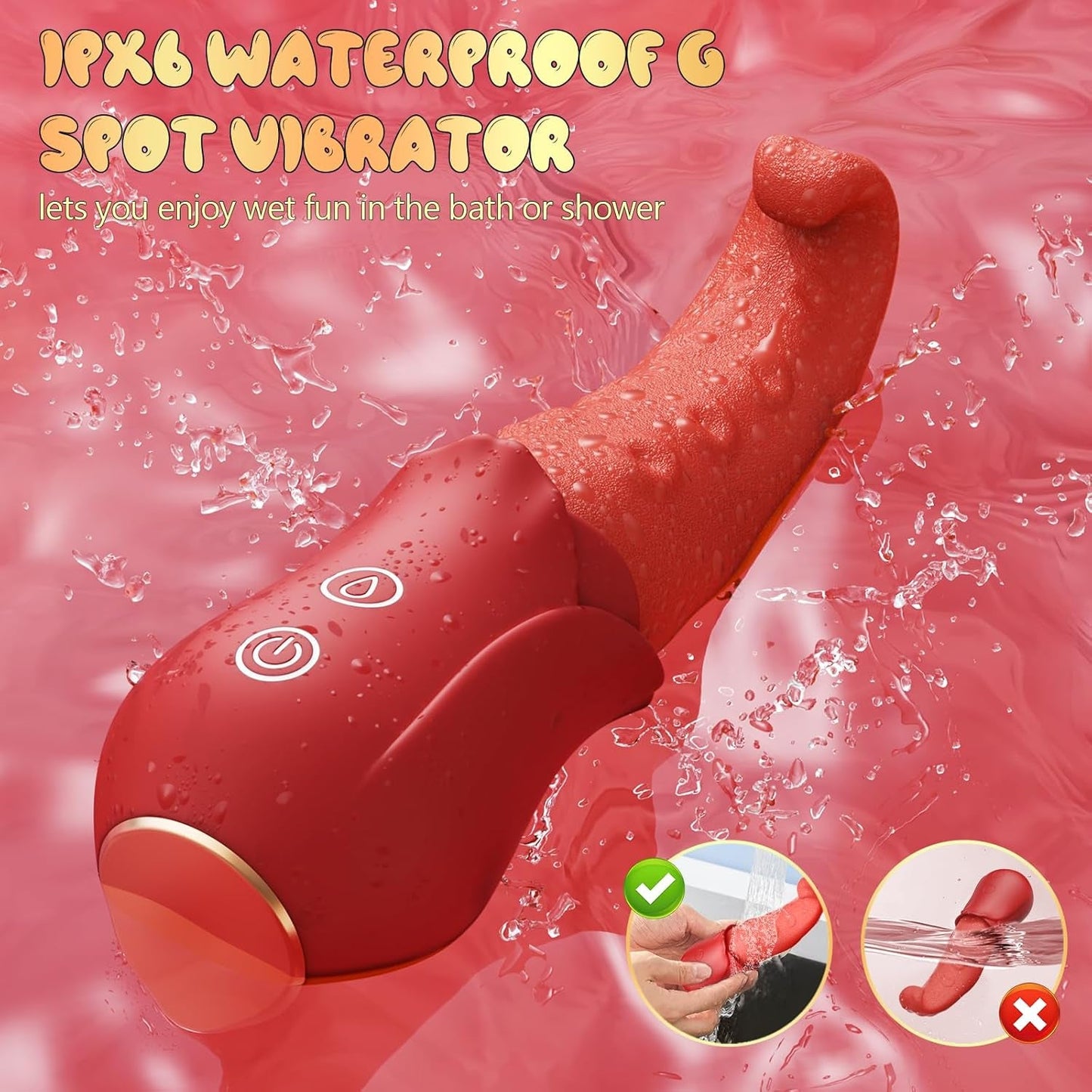 LushFlick Tongue Rose G - Spot Vibrator - Vixen | Nova Network