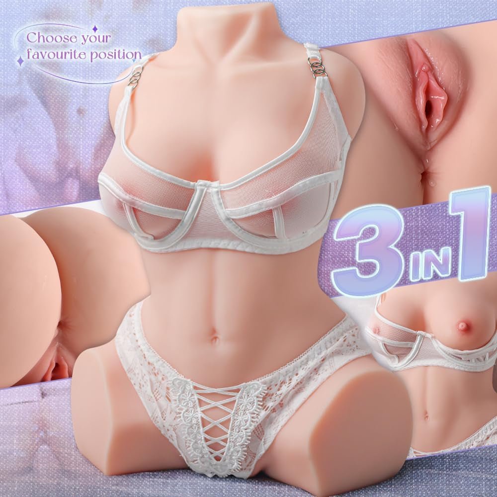 LushMirage Realistic Sex Doll Torso | Dual Channels, Soft TPE - Vixen | Nova Network