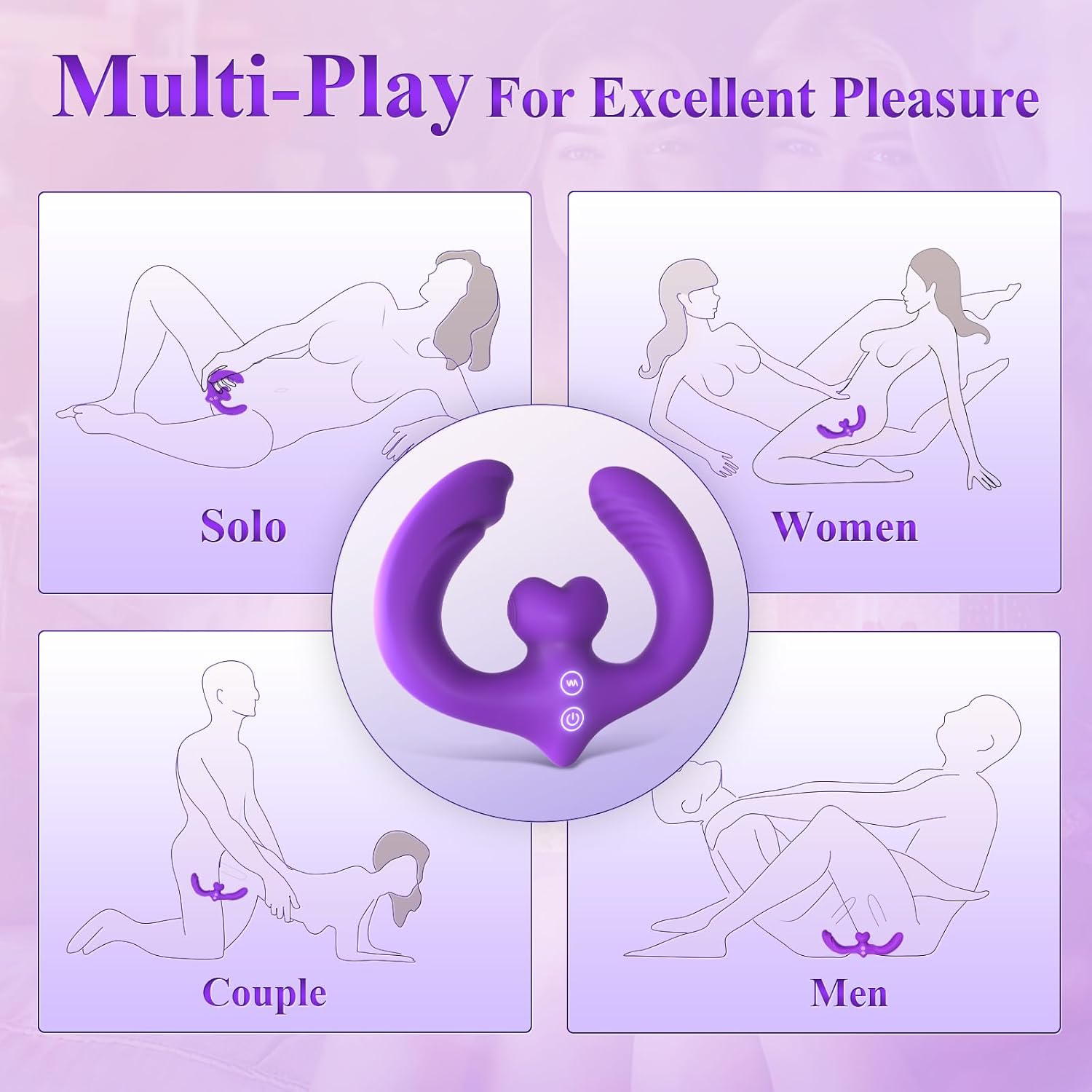 LustLink Dual - Ended Dildo Vibrator - Vixen | Nova Network