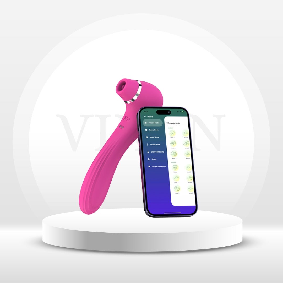 LustLips 4 - in - 1 App - Controlled Licking & G - Spot Vibrator - Vixen | Nova Network