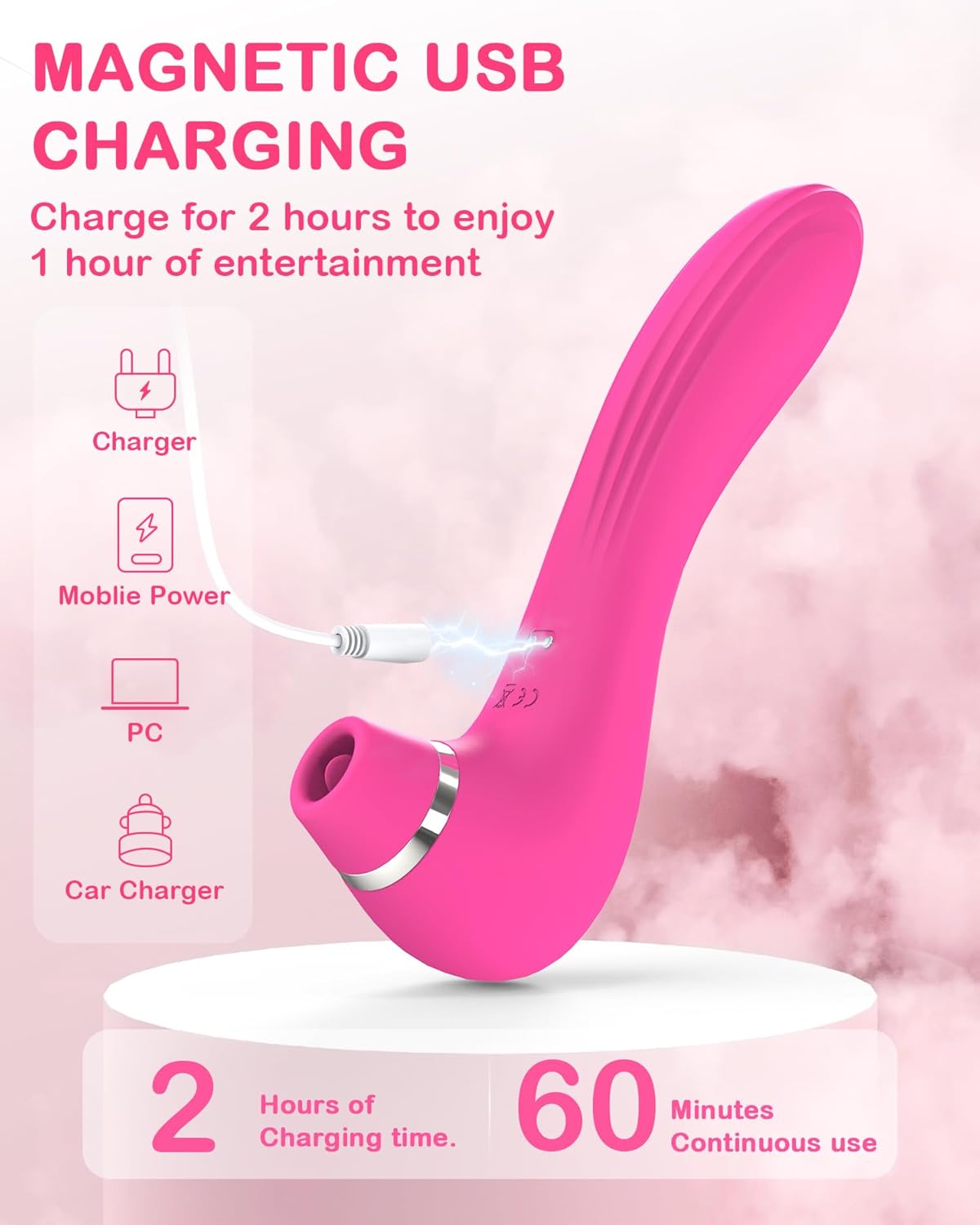 LustLips 4 - in - 1 App - Controlled Licking & G - Spot Vibrator - Vixen | Nova Network