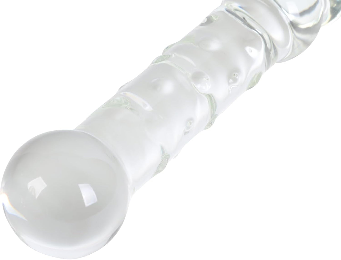 LustSphere XL Glass Dual Ended Anal Beads Wand - Vixen | Nova Network