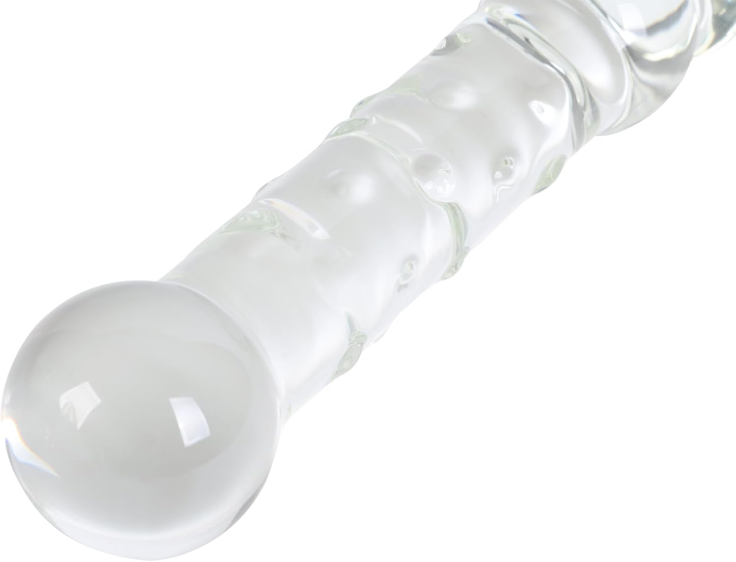 LustSphere XL Glass Dual Ended Anal Beads Wand - Vixen | Nova Network