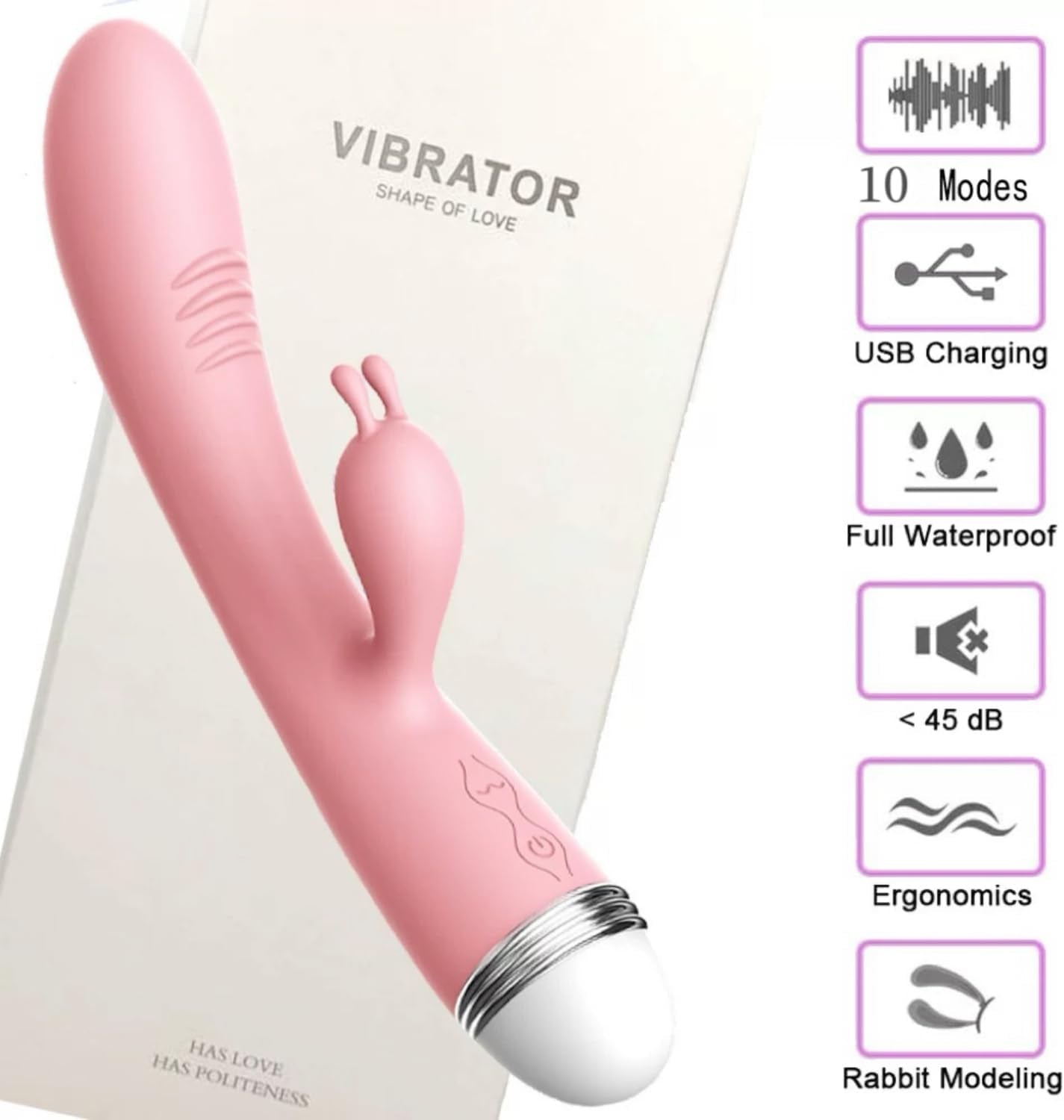 LuxeHare Dual Stimulation Rabbit Vibrator, 10 Modes - Vixen | Nova Network