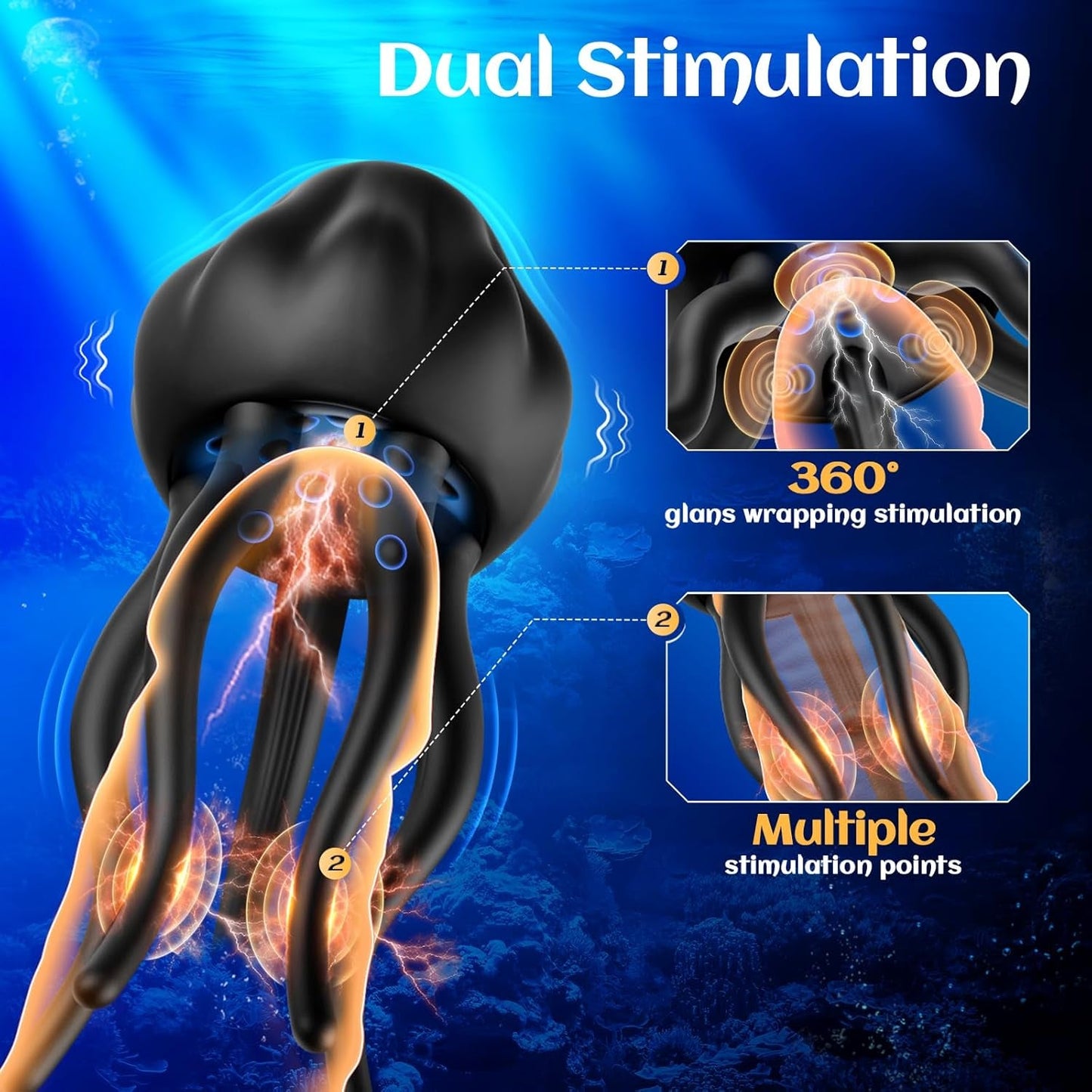 Male Sex Toys for Men Penis Vibrator - Male Masturbator Stroker with 10 Vibrating Modes Wrapping Tentacle Mens Vibrator for Penis Clit Nipple Stimulation, Adult Sex Toy for Men Women Couples - Vixen | Nova Network