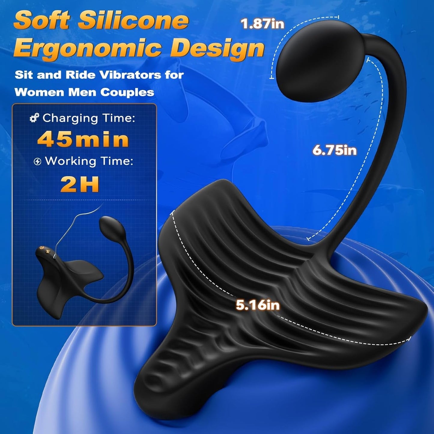 MantaPulse Dual-Motor Prostate Massager Ride-On Vibrator - Vixen | Nova Network