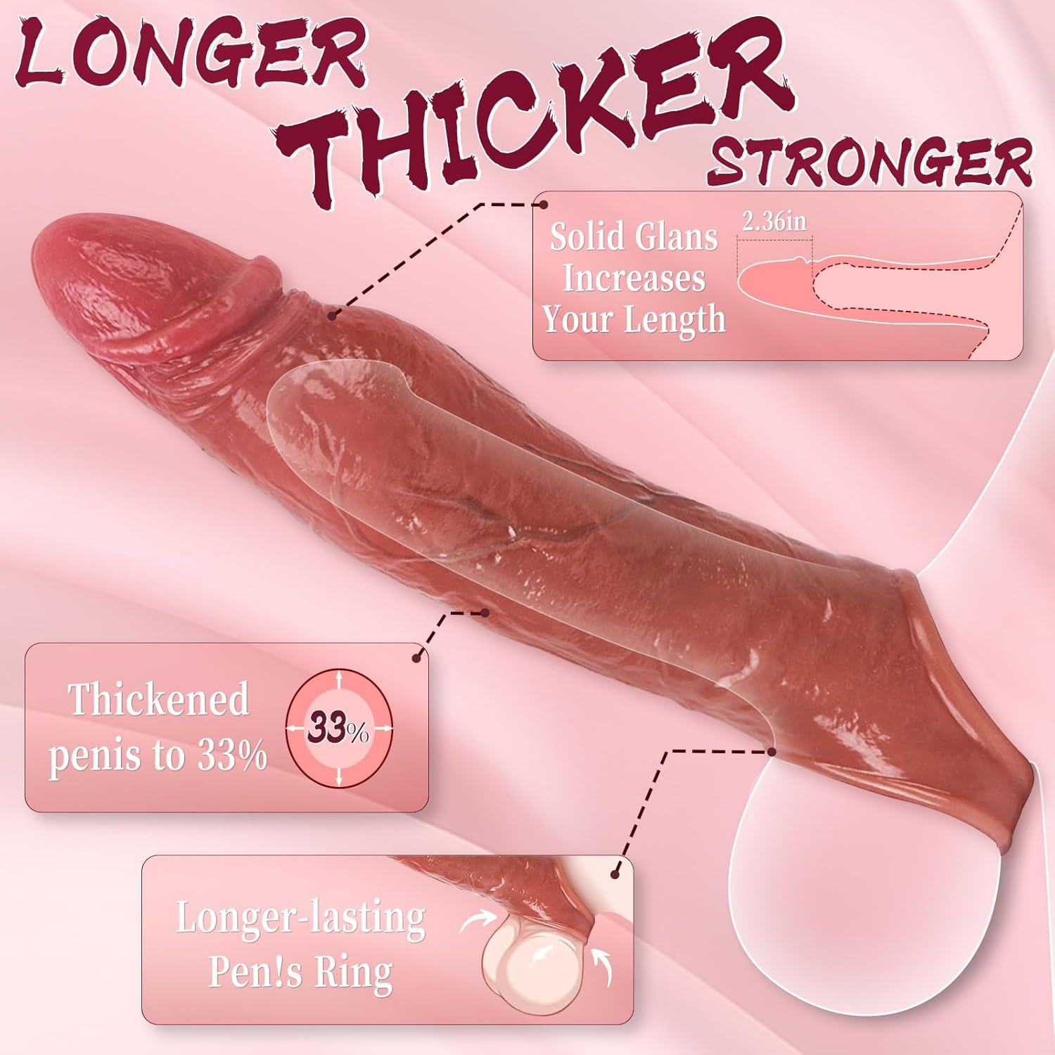 MaxGirth+ Sleeve Realistic Penis Extender - Vixen | Nova Network