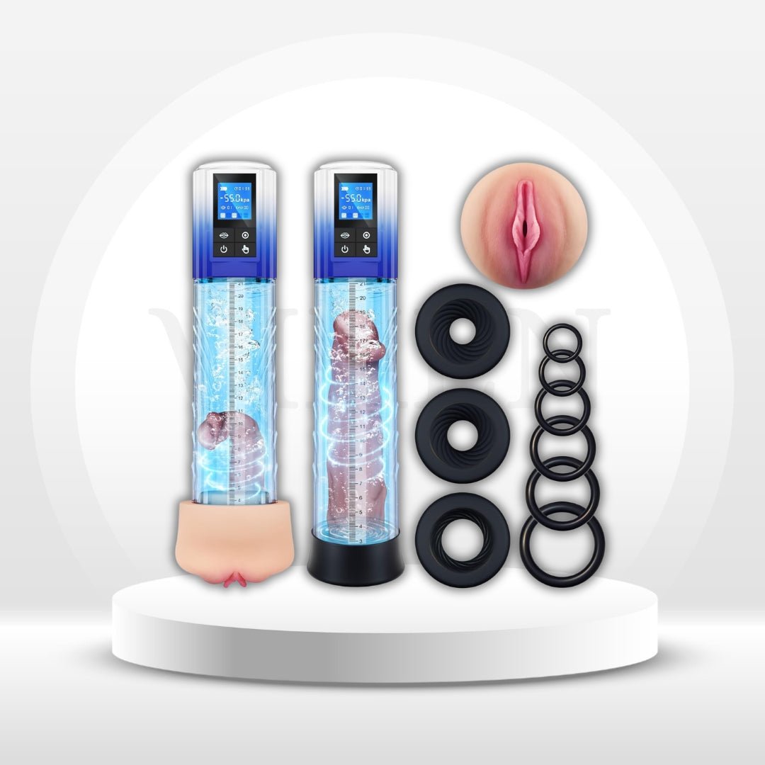 MaxPull 4-in-1 Penis Pump | 6 Suctions, IPX7, LCD - Vixen Adult Playroom