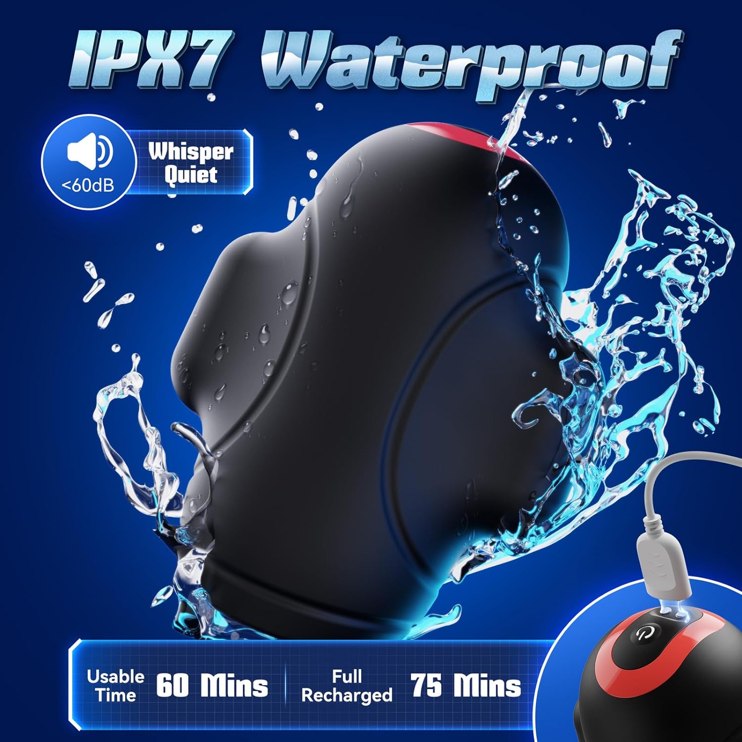MaxPulse 4 - in - 1 Male Vibrator & Masturbator - Vixen | Nova Network
