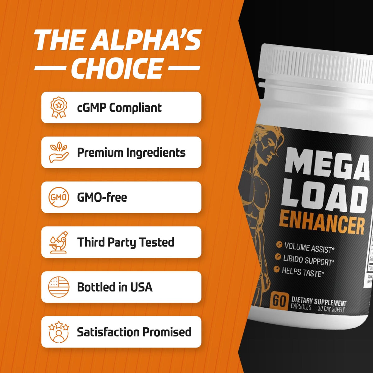 Mega Load Enhancer Semen Volume Supplement for Men - Vixen Adult Playroom