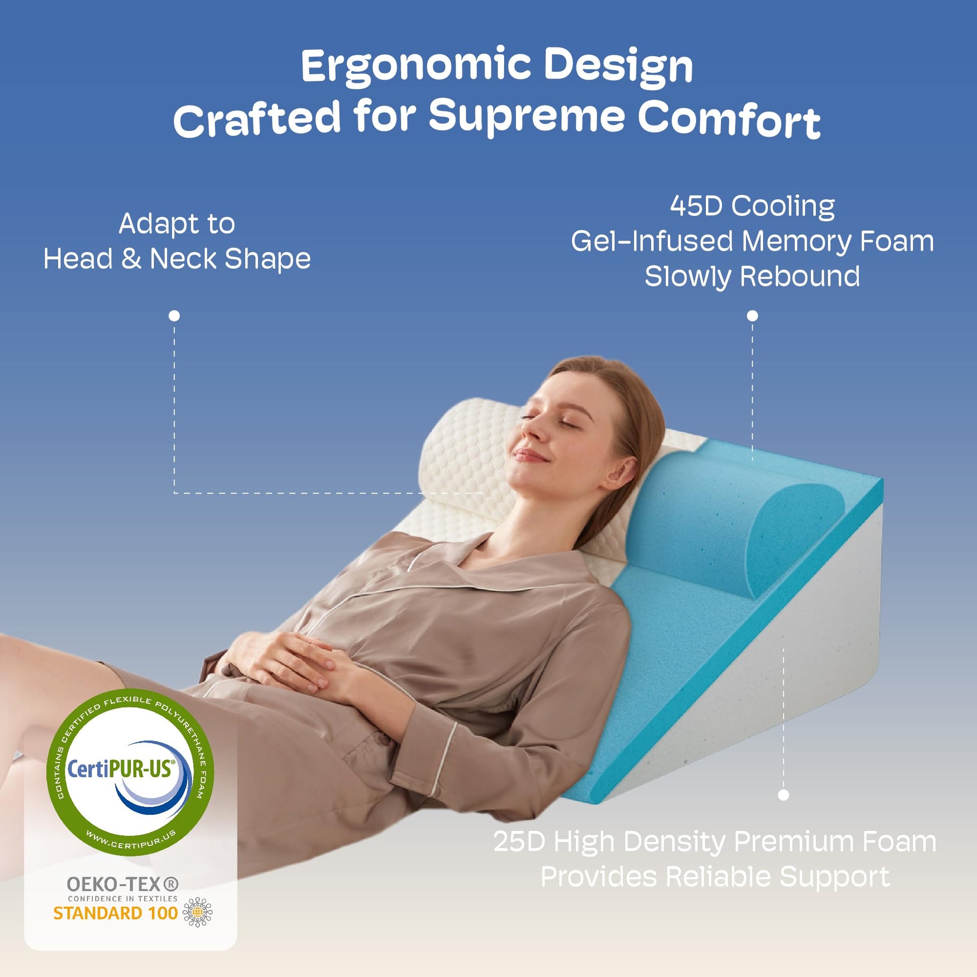 Memory Foam Couples Intimacy Incline Wedge Pillow - Vixen | Nova Network