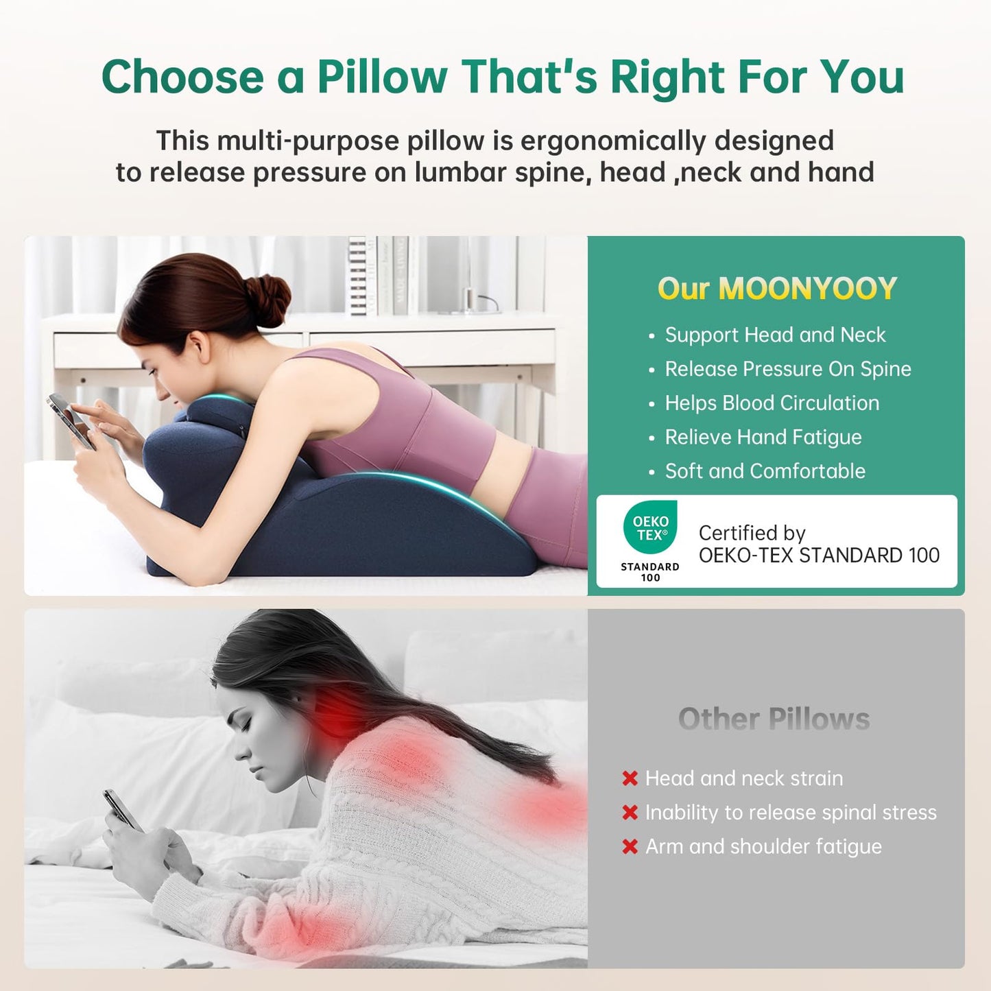 Memory Foam Couples Intimacy Support Pillow - Vixen | Nova Network
