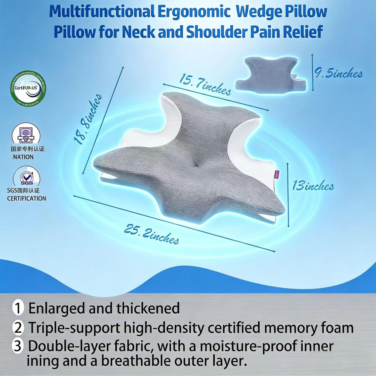 Memory Foam Couples Intimate Position Pillow - Vixen | Nova Network