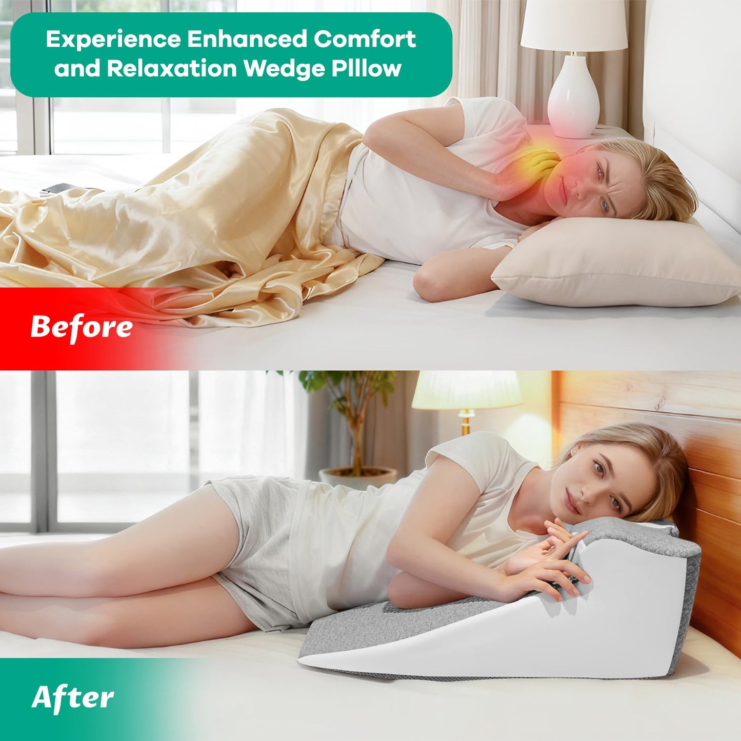 Memory Foam Couples Support Wedge Pillow - Vixen | Nova Network