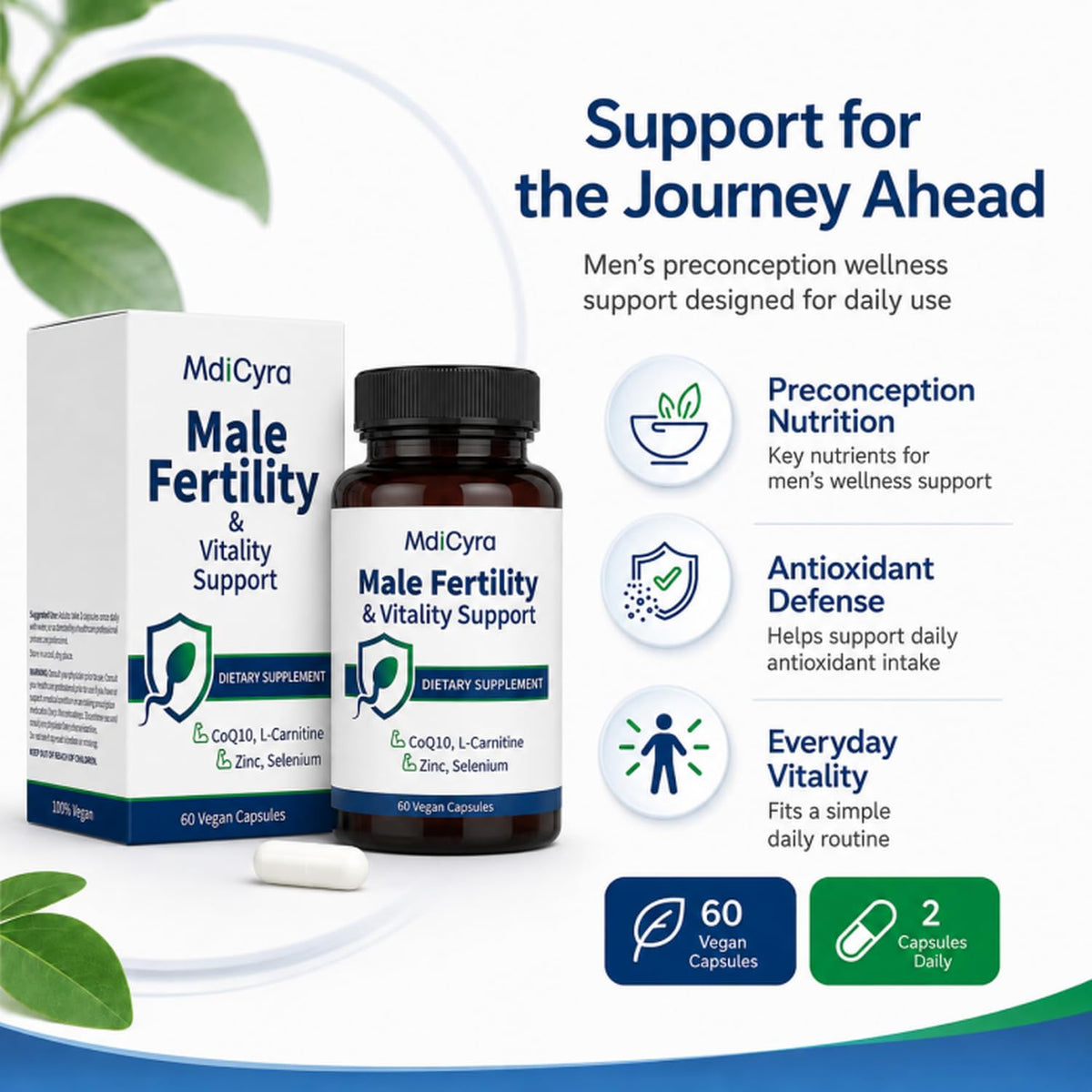 Men's Fertility Supplement with CoQ10 & L-Carnitine | Orvexina - Vixen Adult Playroom