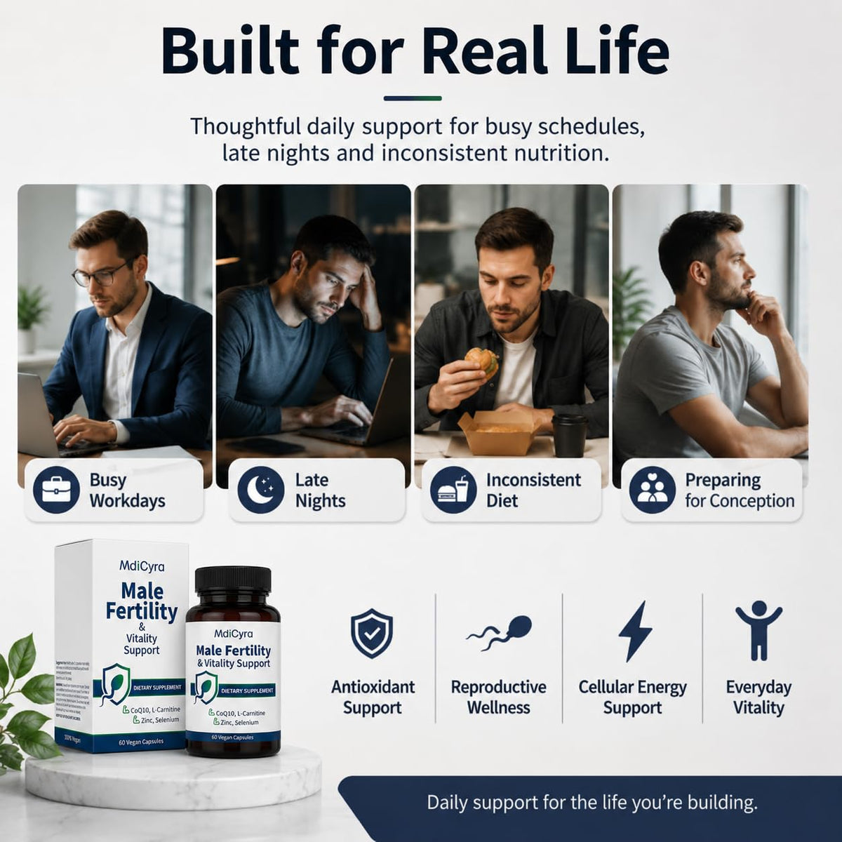 Men's Fertility Supplement with CoQ10 & L-Carnitine | Orvexina - Vixen Adult Playroom