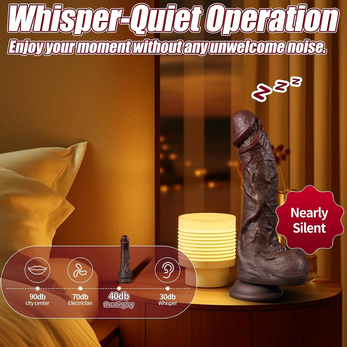 MidnightHook Thrusting Dildo – Heated, Remote, 10 Thrust & 10 Vibe - Vixen Adult Playroom