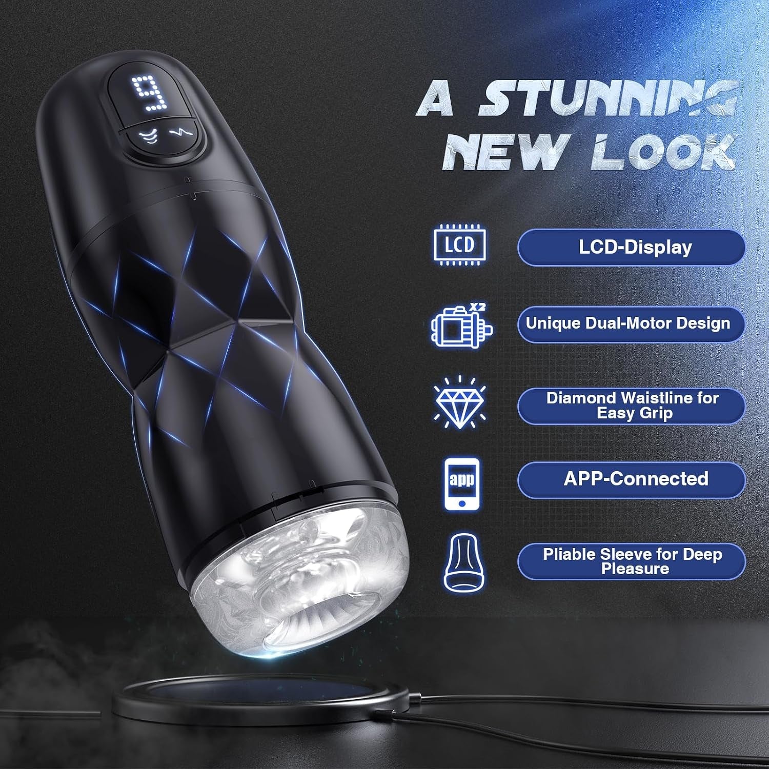 MidnightPhantom App-Control Male Masturbator | Suction & Vibration - Vixen | Nova Network