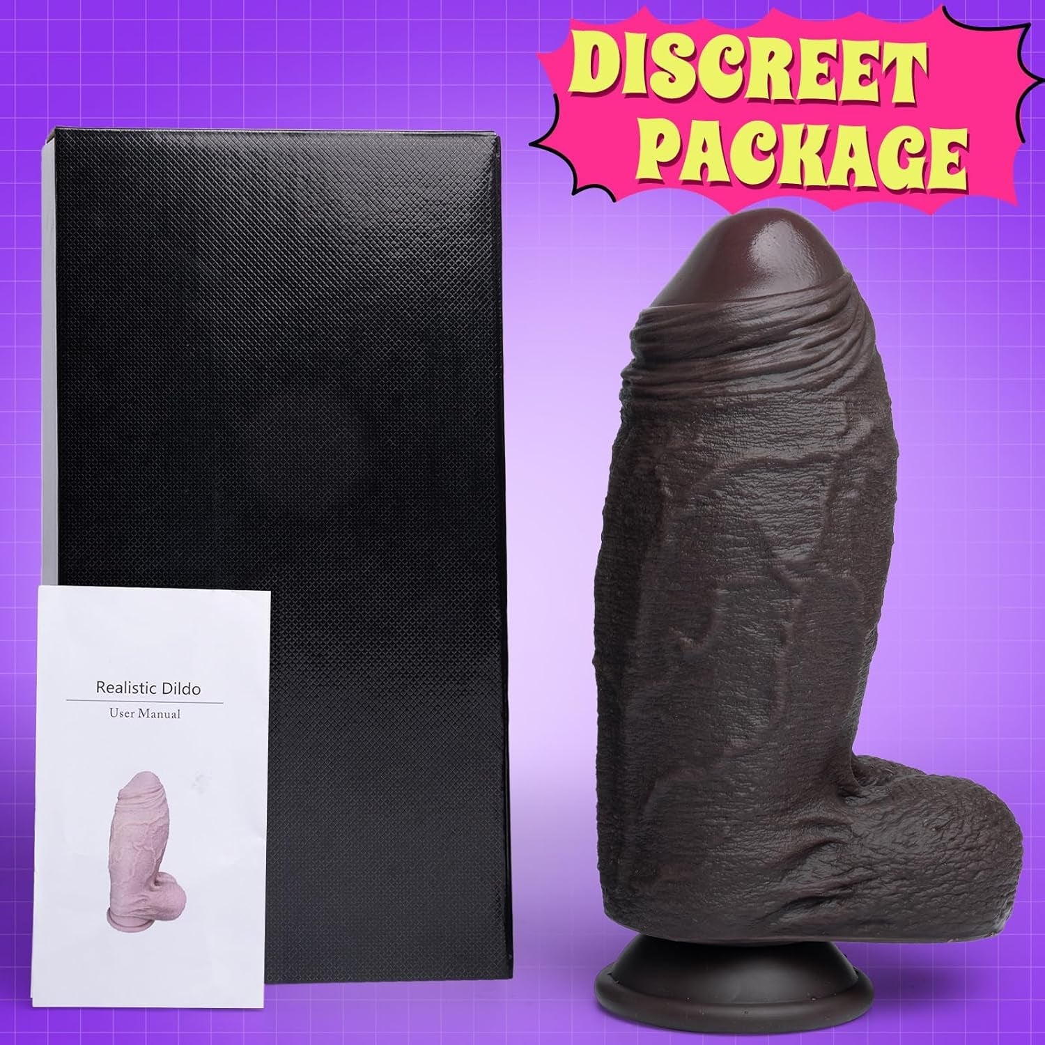 MightyGirth XXL Uncut Suction Cup Ebony Dildo 3" Diameter - Vixen | Nova Network