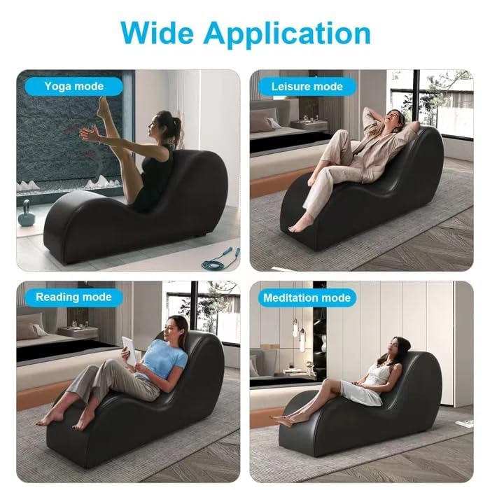 Modern Curved Faux Leather Seduction Chaise - Vixen | Nova Network