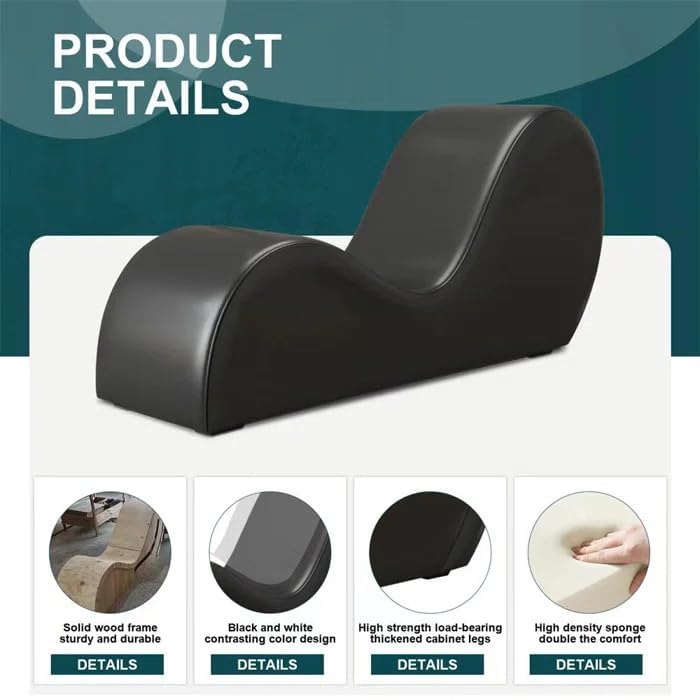 Modern Curved Faux Leather Seduction Chaise - Vixen | Nova Network