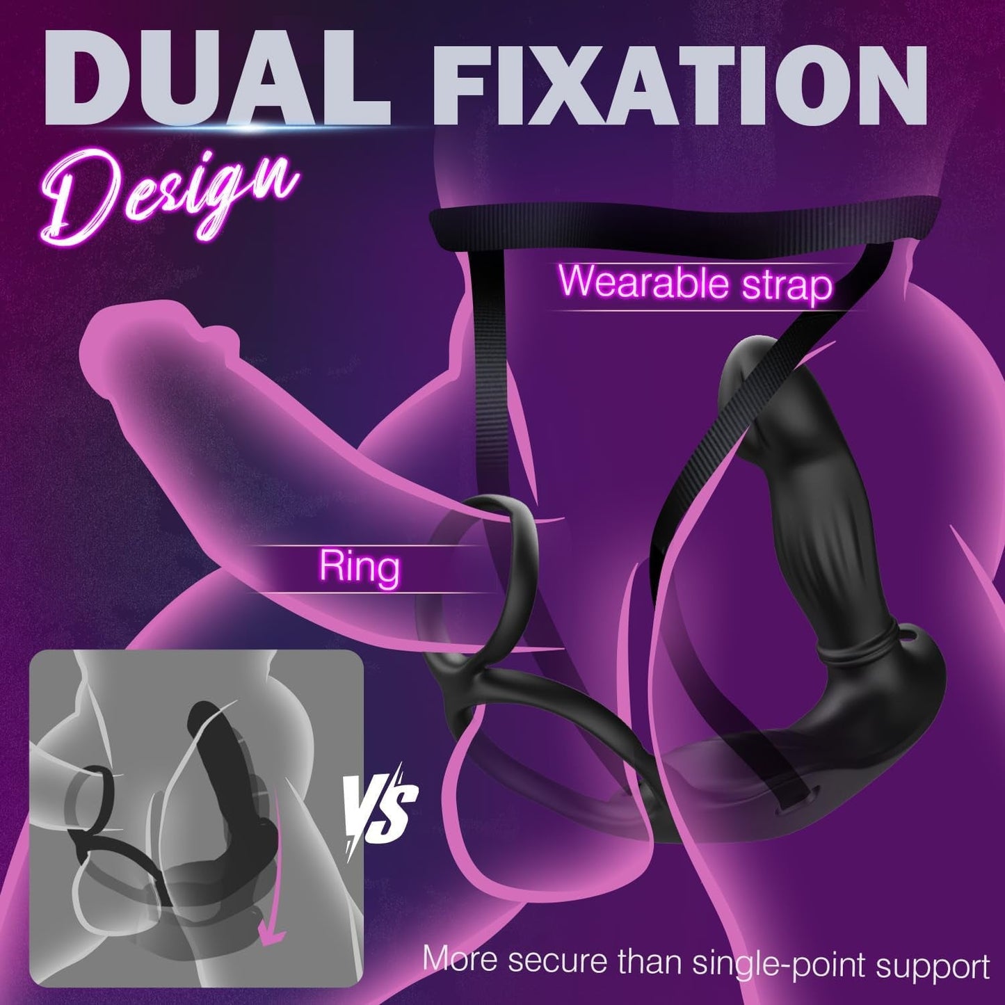 MotionGrip Wearable Prostate Massager Cock Ring - Vixen | Nova Network