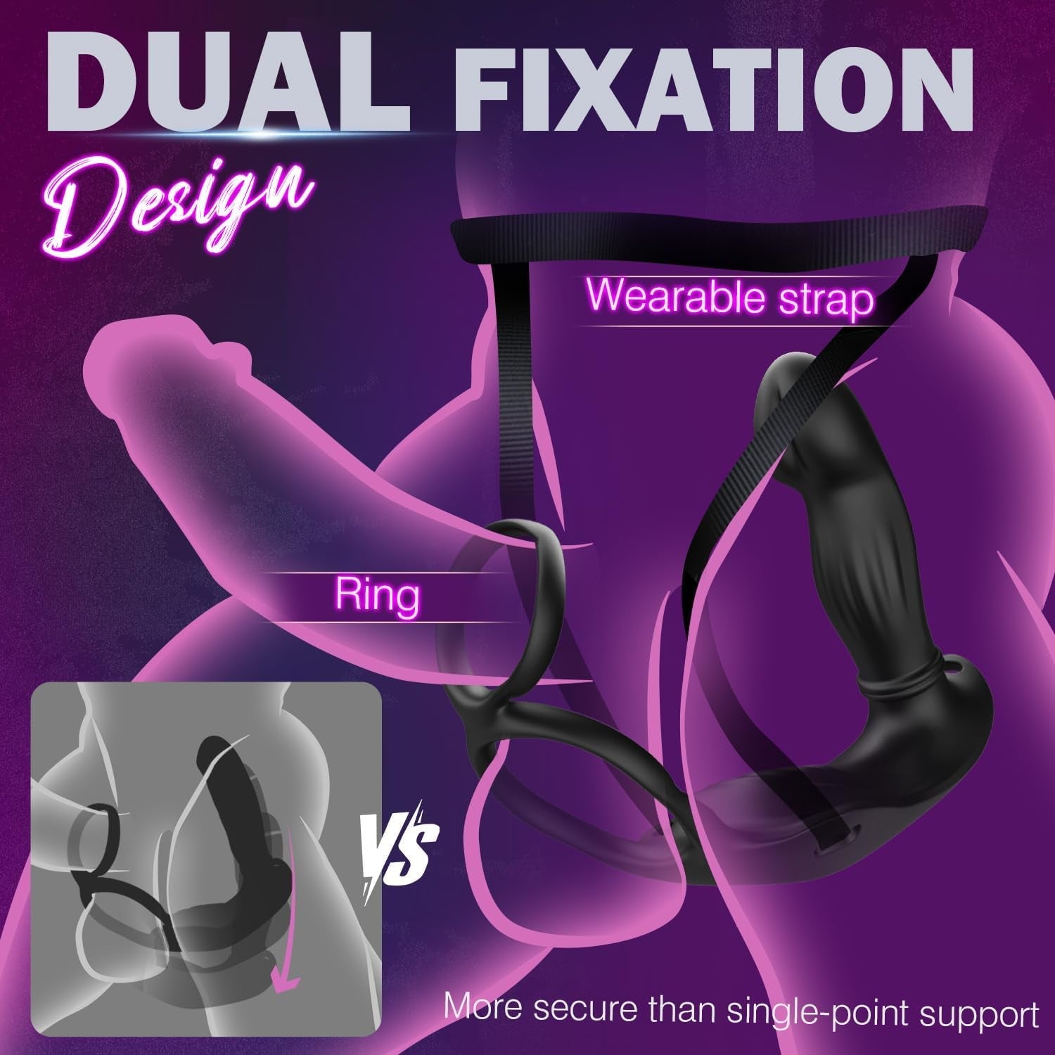 MotionGrip Wearable Prostate Massager Cock Ring - Vixen | Nova Network
