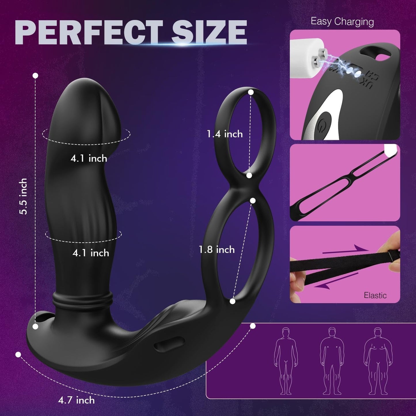 MotionGrip Wearable Prostate Massager Cock Ring - Vixen | Nova Network