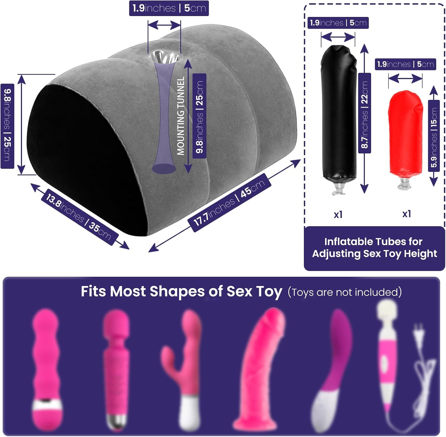 Inflatable Dildo Mount Pillow 2-in-1 Sex Furniture Vixen | Nova Network Inflatable Dildo Mount Pillow 2-in-1 Sex Furniture Vixen | Nova Network