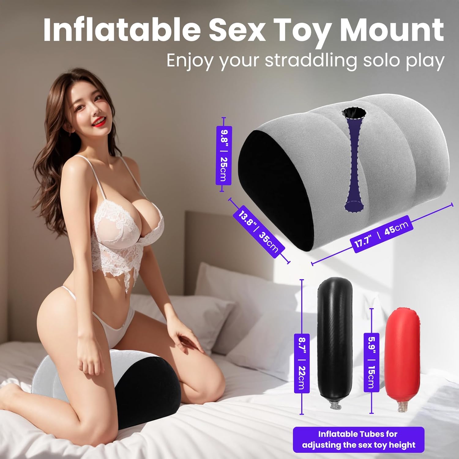 Inflatable Dildo Mount Pillow 2-in-1 Sex Furniture Vixen | Nova Network Inflatable Dildo Mount Pillow 2-in-1 Sex Furniture Vixen | Nova Network