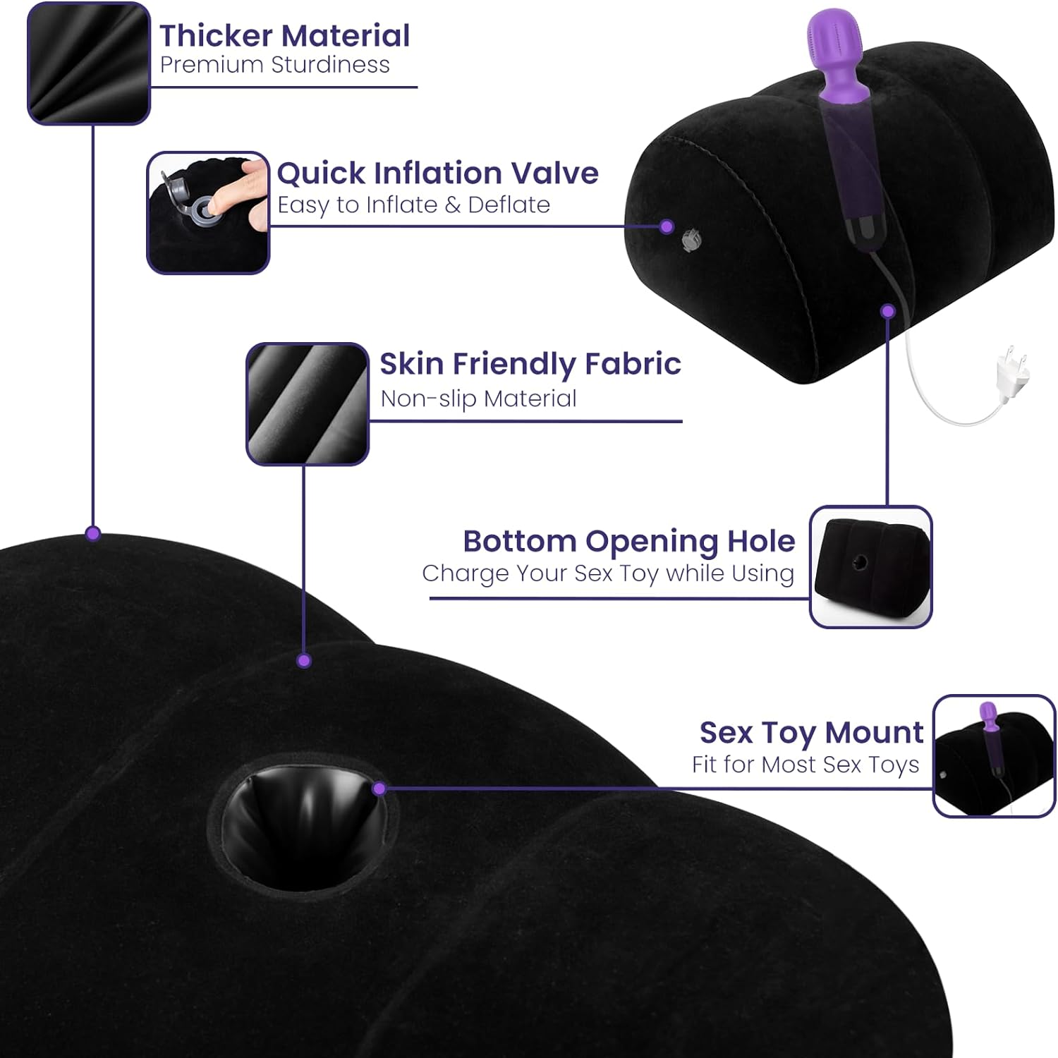 MountMuse Inflatable Dildo Pillow & Position Support - Vixen | Nova Network