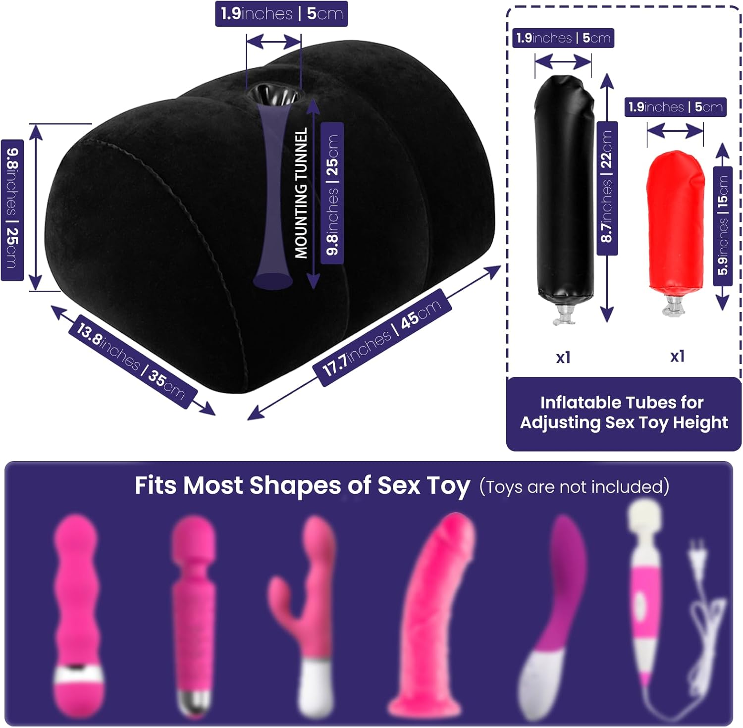 MountMuse Inflatable Dildo Pillow & Position Support - Vixen | Nova Network