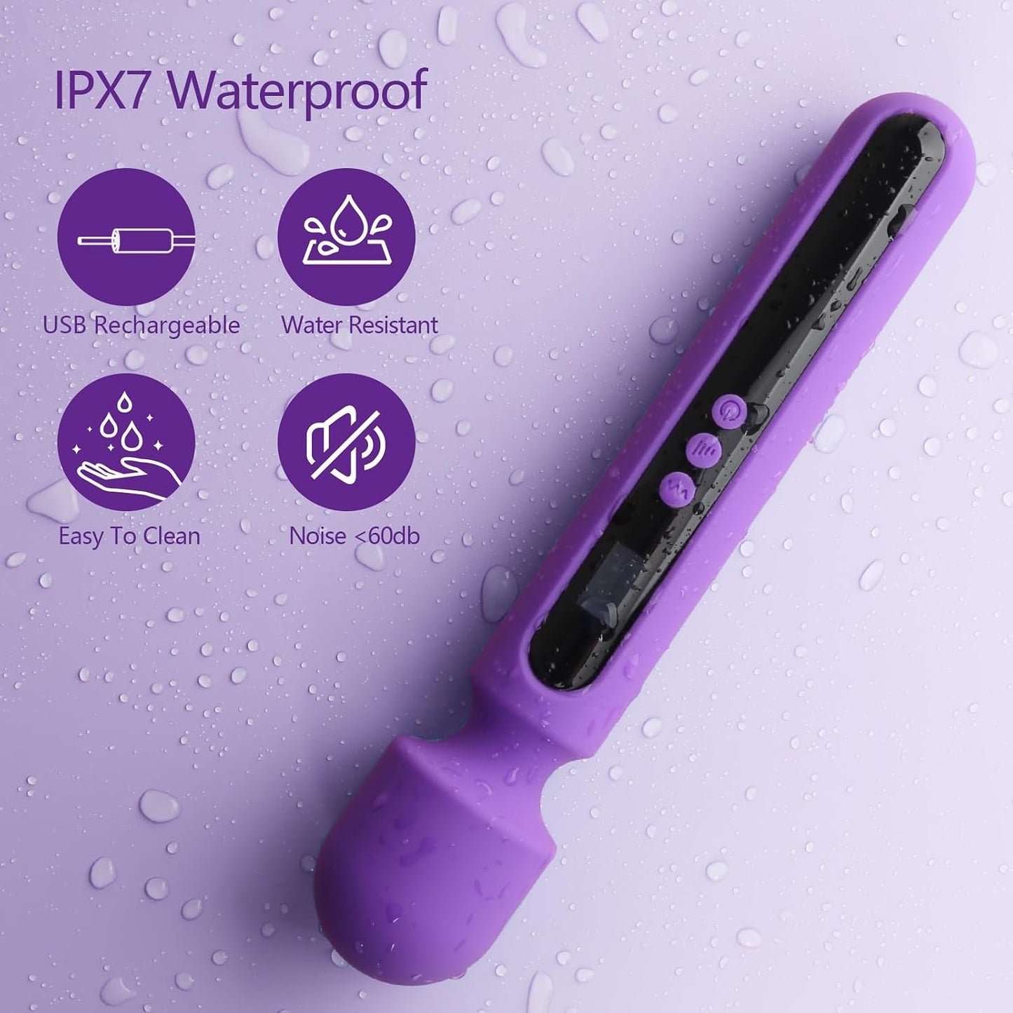MystiqueWand 12" Wand Vibrator with LCD Display - Vixen Adult Playroom