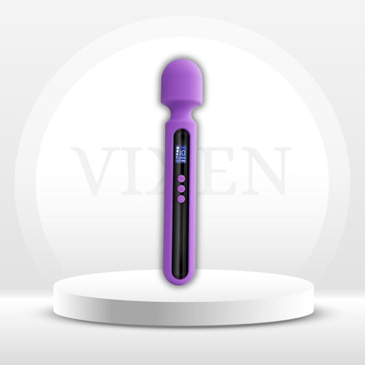 MystiqueWand 12" Wand Vibrator with LCD Display - Vixen Adult Playroom