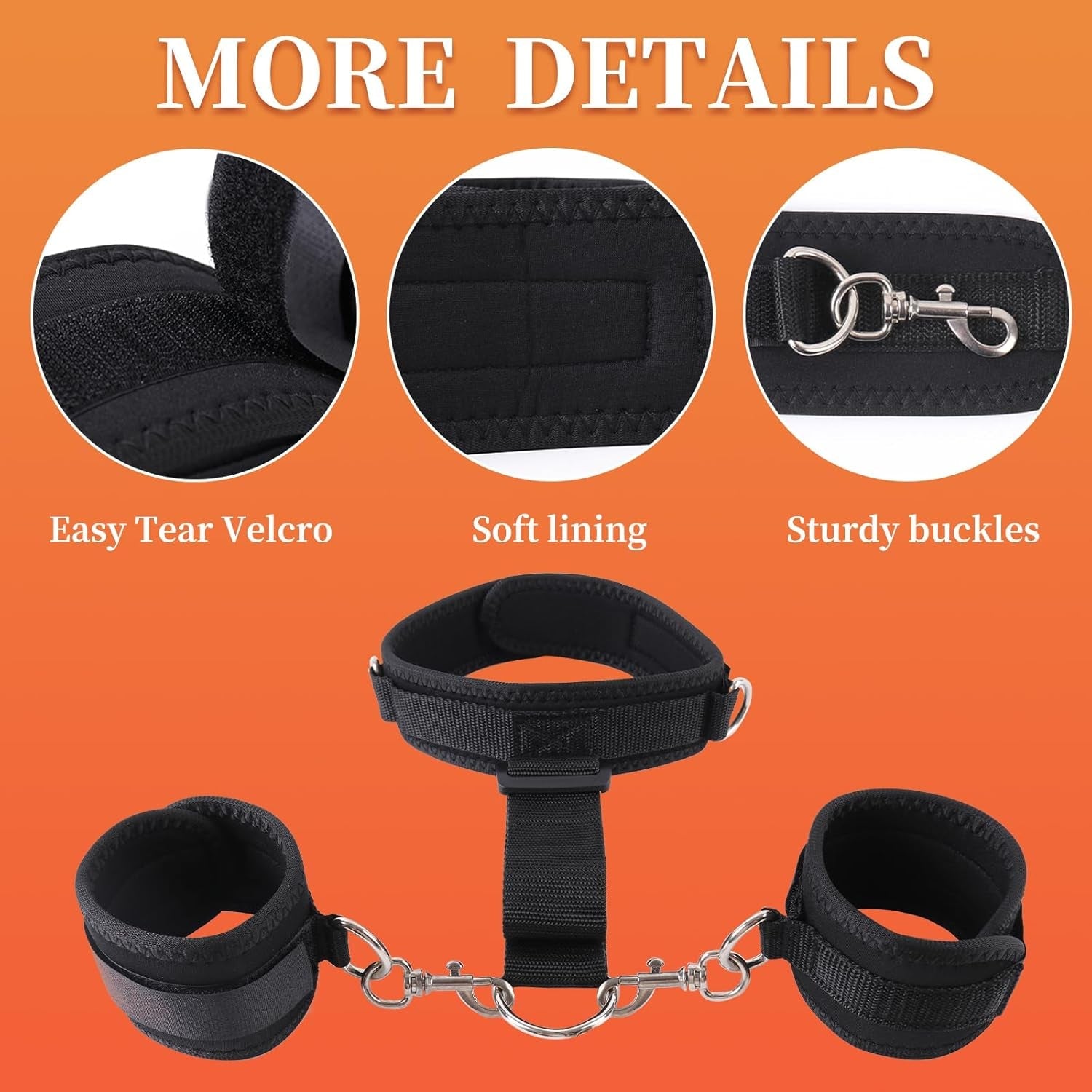 NapeBind Neck-to-Wrist Bondage Restraints – Adjustable BDSM Set - Vixen Adult Playroom