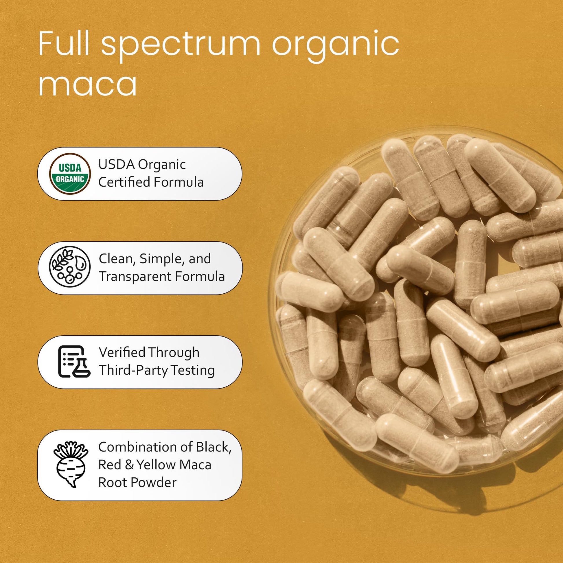 NaturaLife Labs Organic Maca Root – Black, Red & Yellow – 1900 mg per Serving – 150 Capsules – Gelatinized Peruvian Maca – Non-GMO, Gluten-Free, Vegan - Vixen Adult Playroom