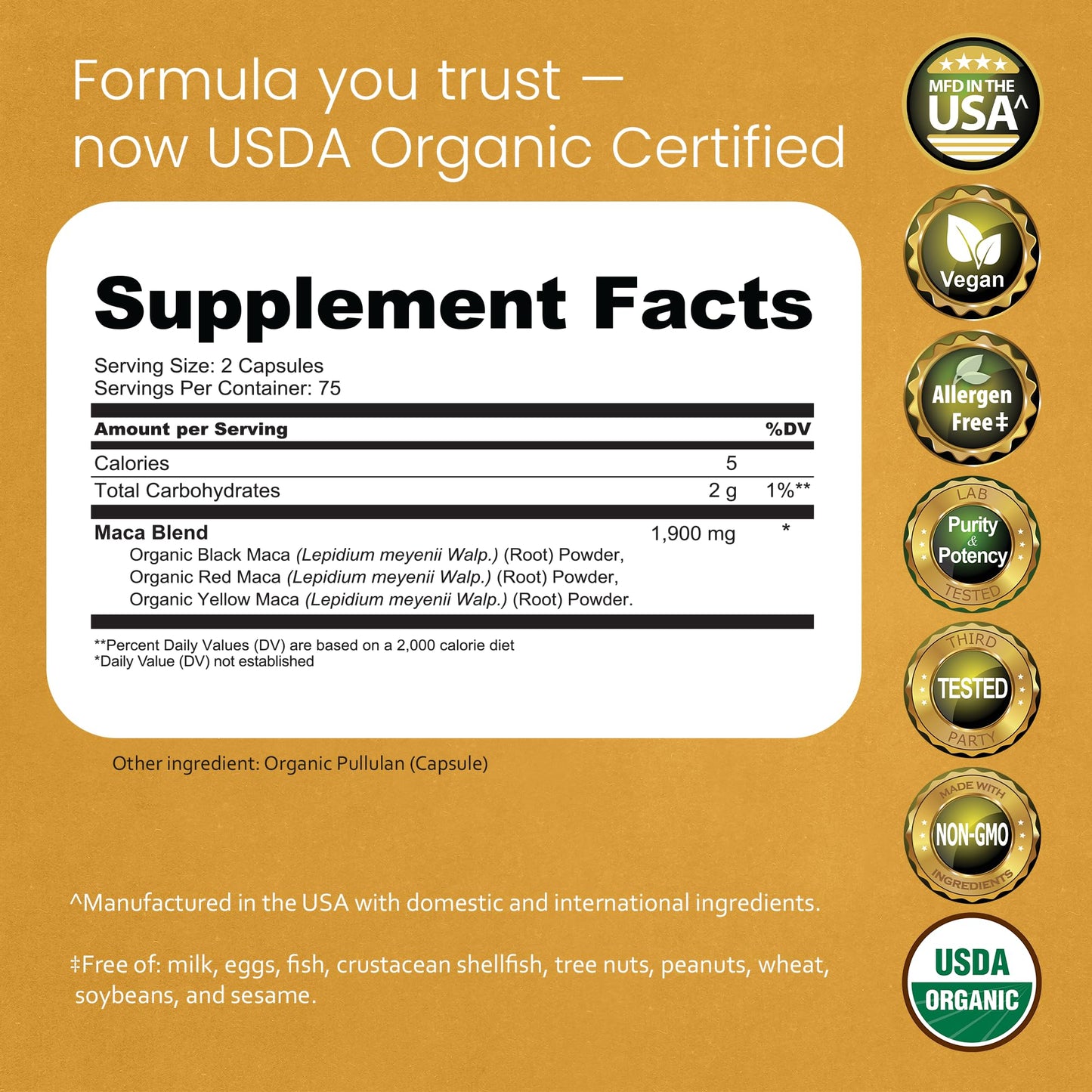 NaturaLife Labs Organic Maca Root – Black, Red & Yellow – 1900 mg per Serving – 150 Capsules – Gelatinized Peruvian Maca – Non-GMO, Gluten-Free, Vegan - Vixen Adult Playroom
