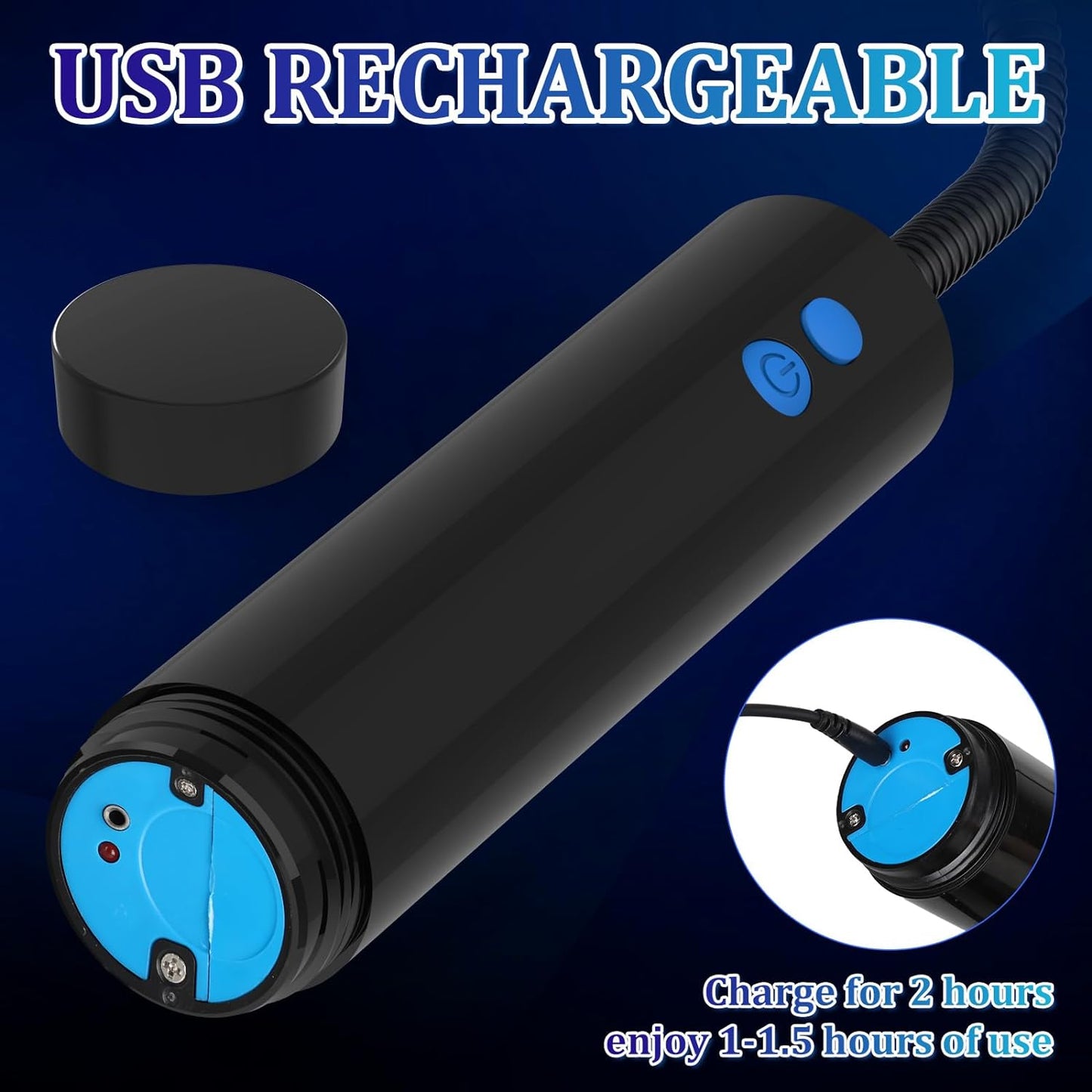 NightCap Penis Pump & Stroker | Wide-Edge, 3 Intensities - Vixen Adult Playroom