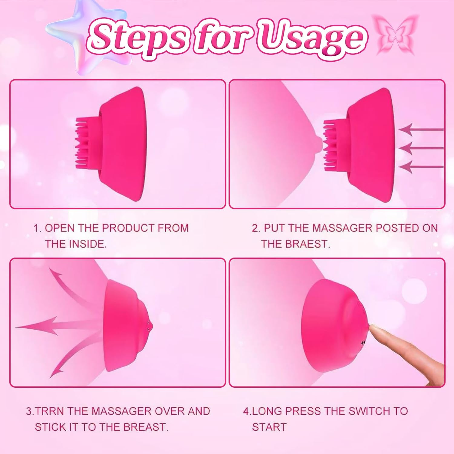NipPulse Deep Stimulation Nipple Vibrators - Vixen | Nova Network