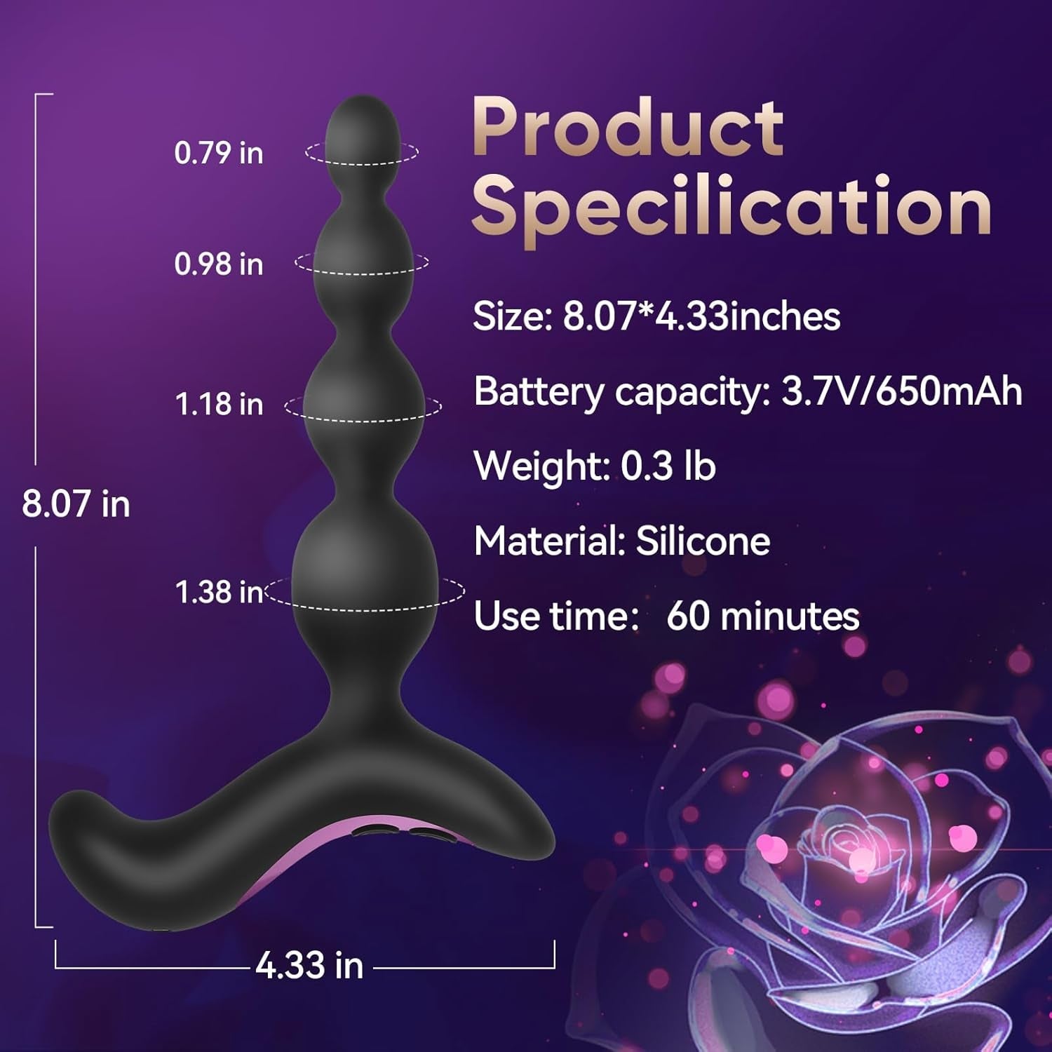 NoirBeads Vibrating Anal Beads Prostate Massager - Vixen | Nova Network