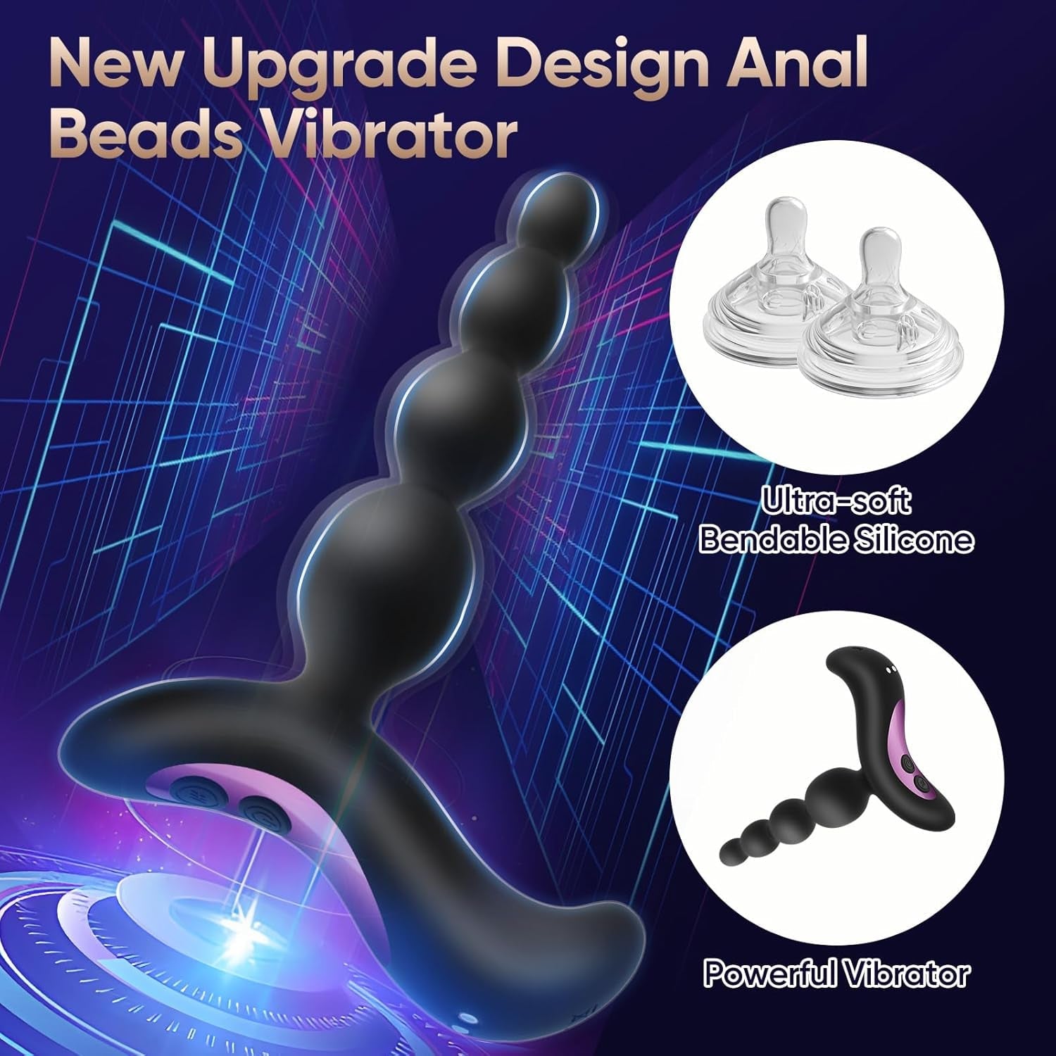 NoirBeads Vibrating Anal Beads Prostate Massager - Vixen | Nova Network